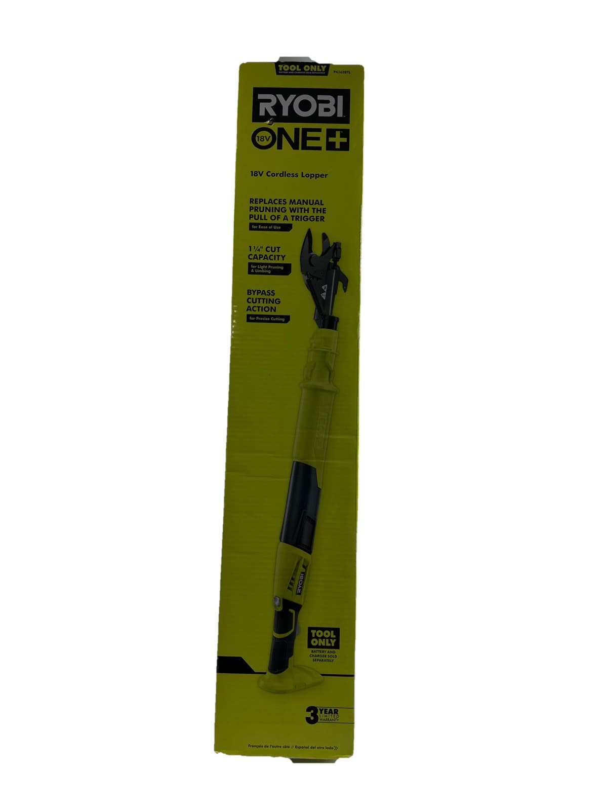 Ryobi One+ 18V Cordless Lopper Tool Only Model P4362BTL NEW
