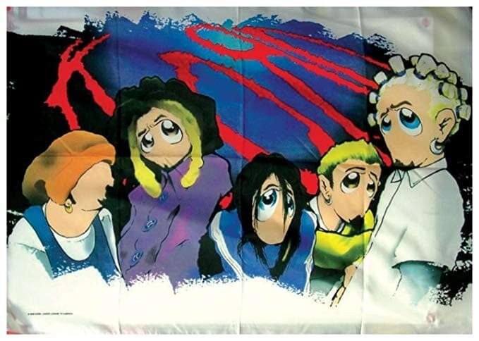 KORN cartoon textile poster / flag