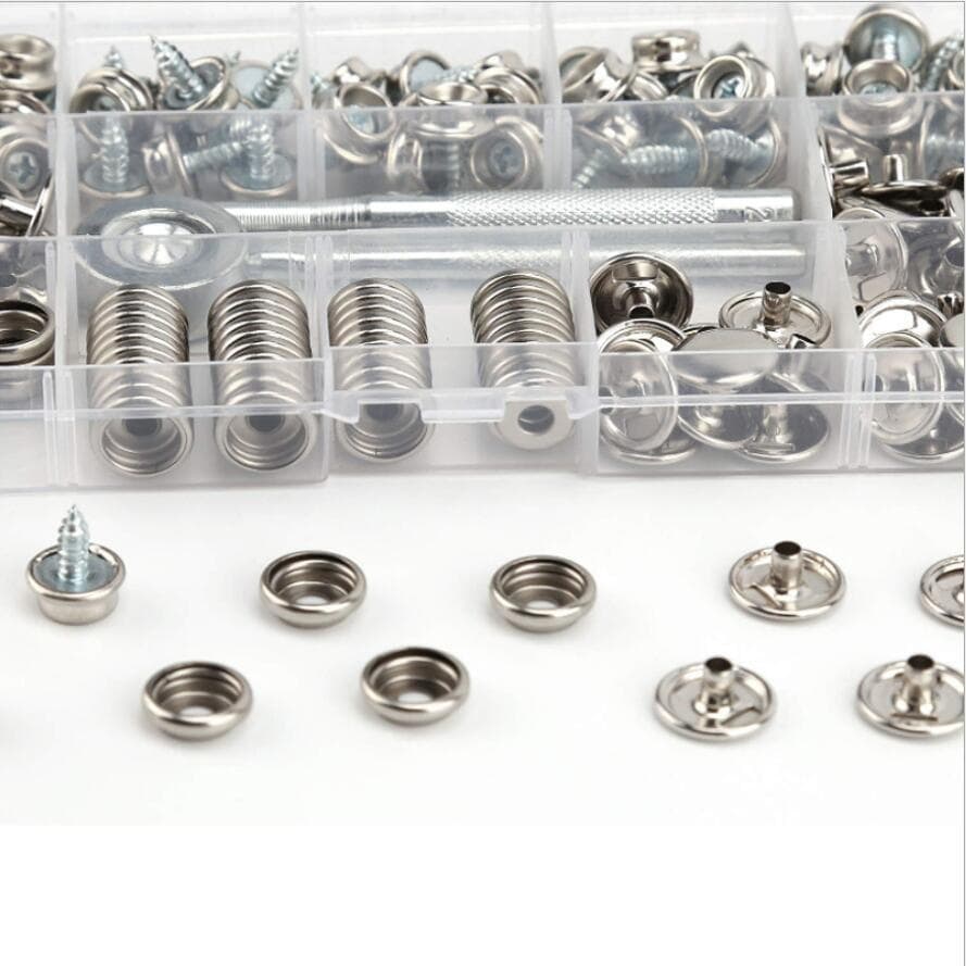 78X Snap Fastener Stainless Steel Boat Canvas Screw Press Stud Cover Button Kit 4