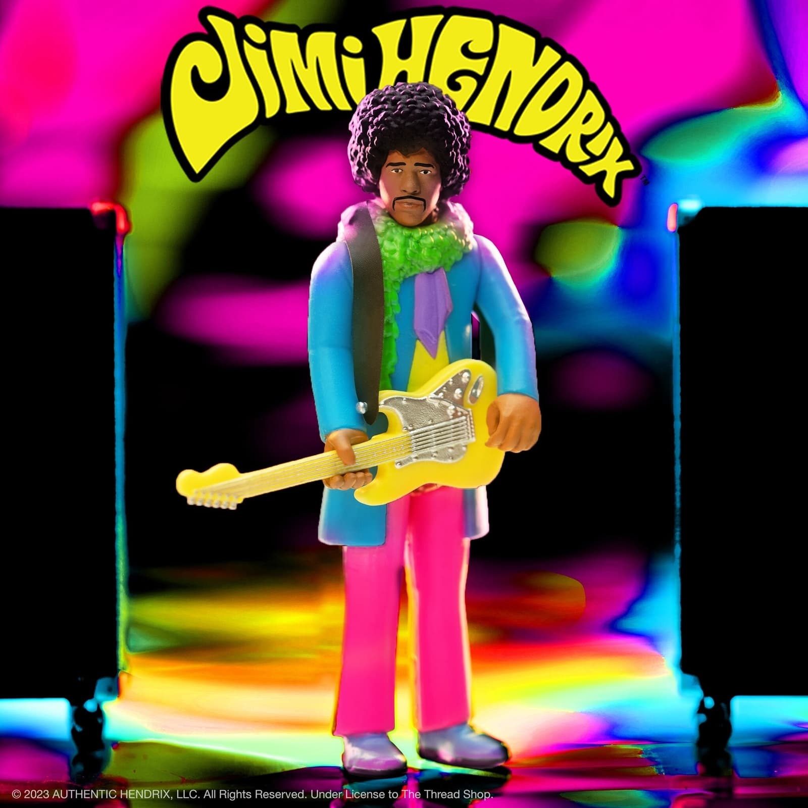 Jimi Hendrix 2023 Handpick Super7 Reaction Blacklight Are You Experienced Figure 2