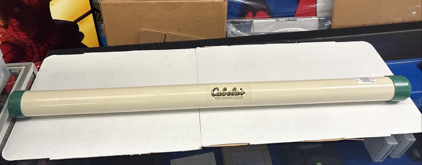 Cabelas Fishing Rod Plastic Tube Case 44” W/Snap On Lid NOS