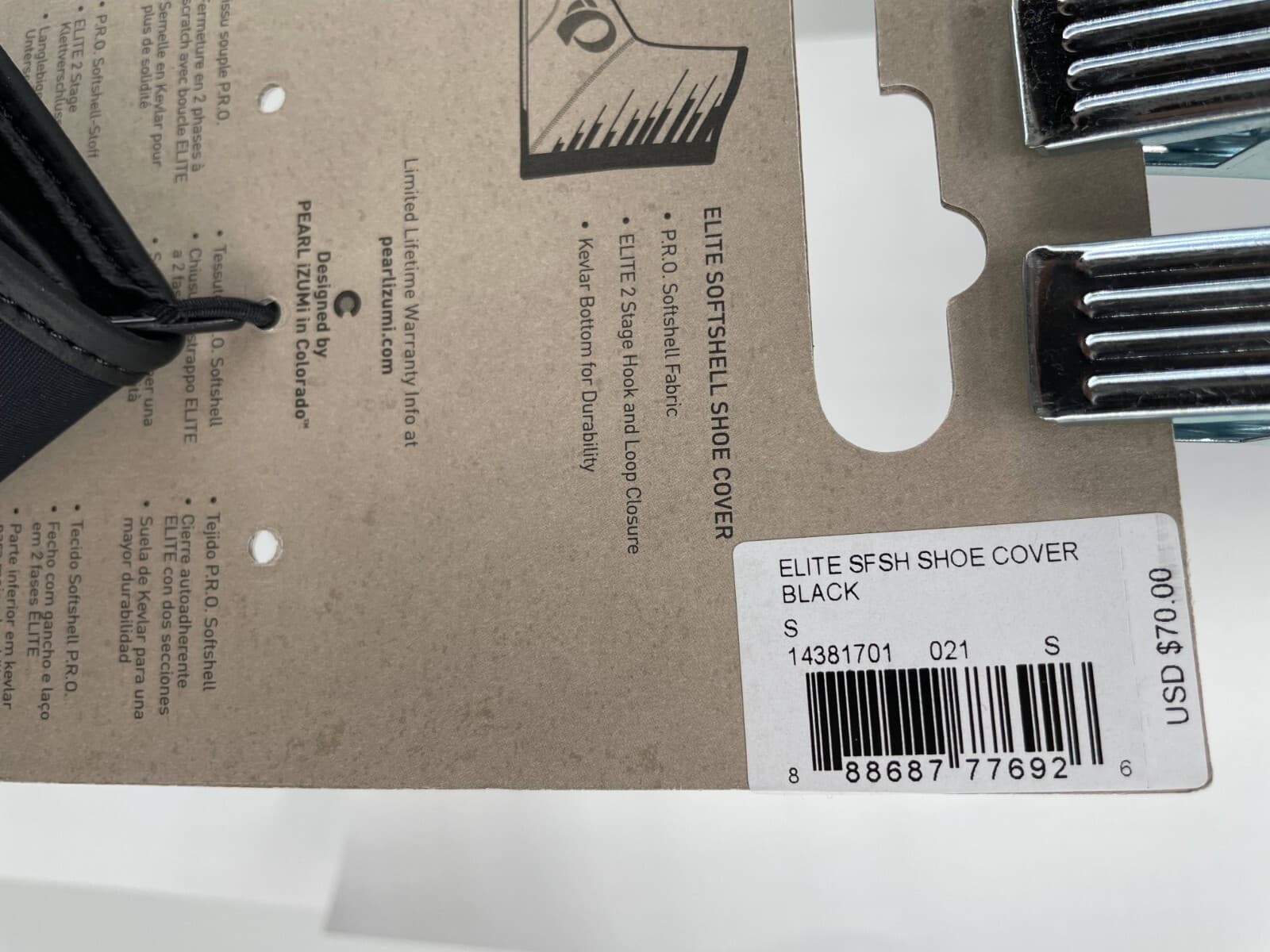 Pearl Izumi Elite Softshell Shoe Cover Small 888687776926 Black Cycling NWT 3