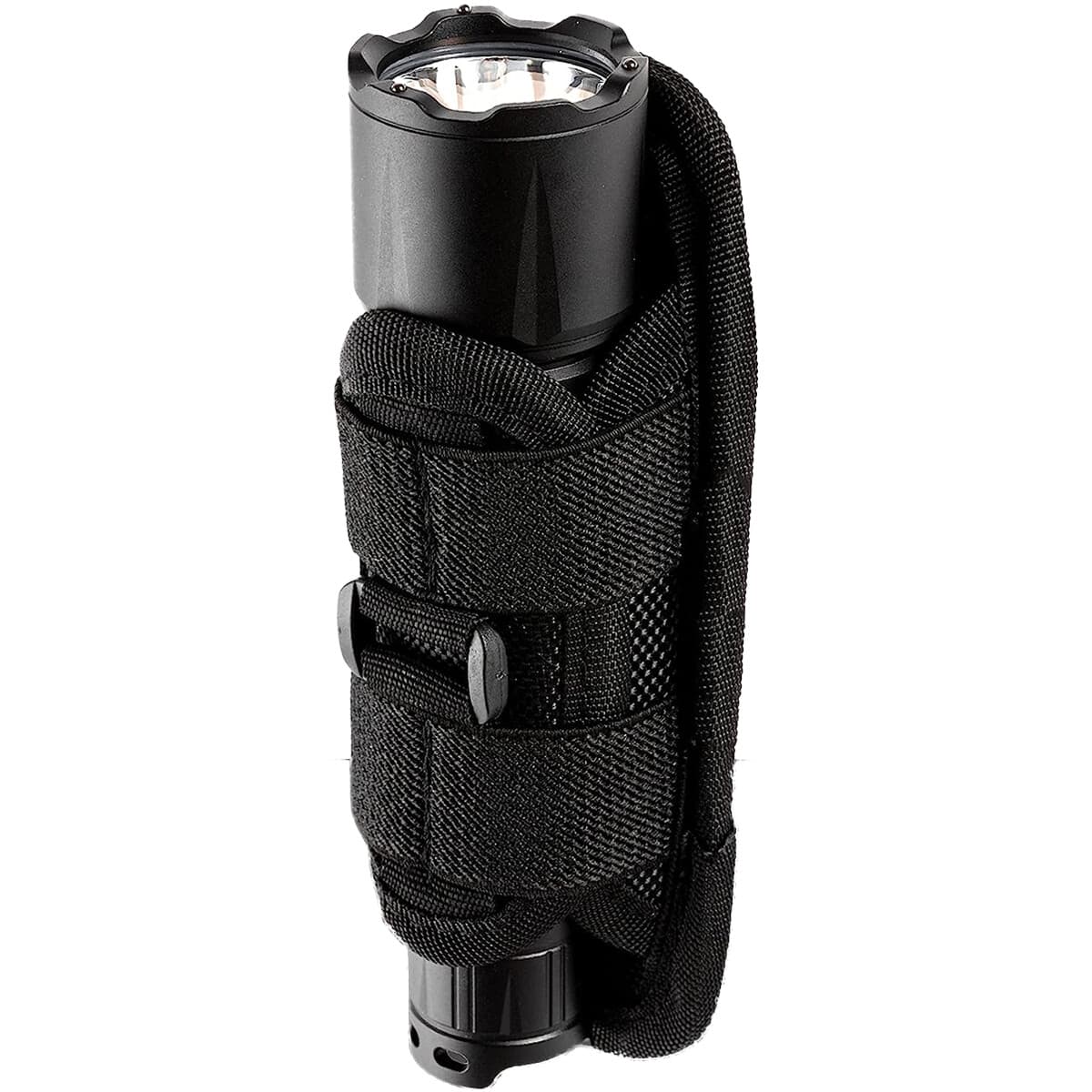 Tactical Flashlight Holster Duty Belt Bag Rotatable Clip 360 Degree Holder Case