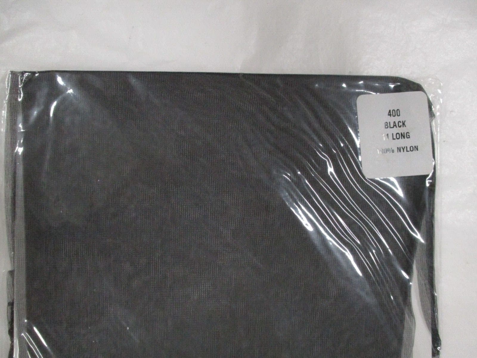 1PR VINTAGE NATIONAL 400 RHT SHEER FLAT KNIT NYLON STOCKINGS  11 LONG BLACK 2