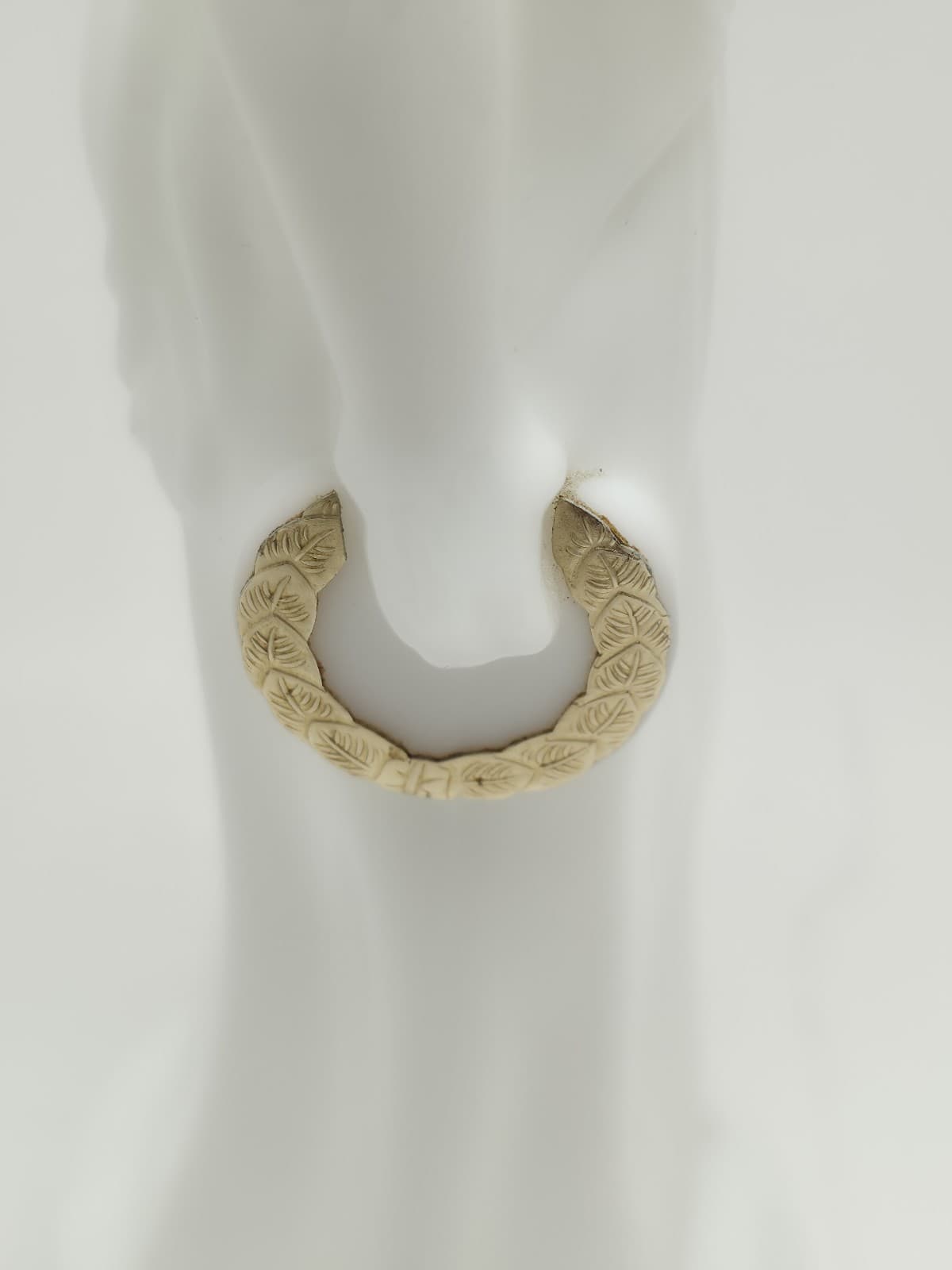 Vtg '69 Avon Milk Glass Bottle Greek Goddess Athena 11" Tall Skin So Soft Bath 3