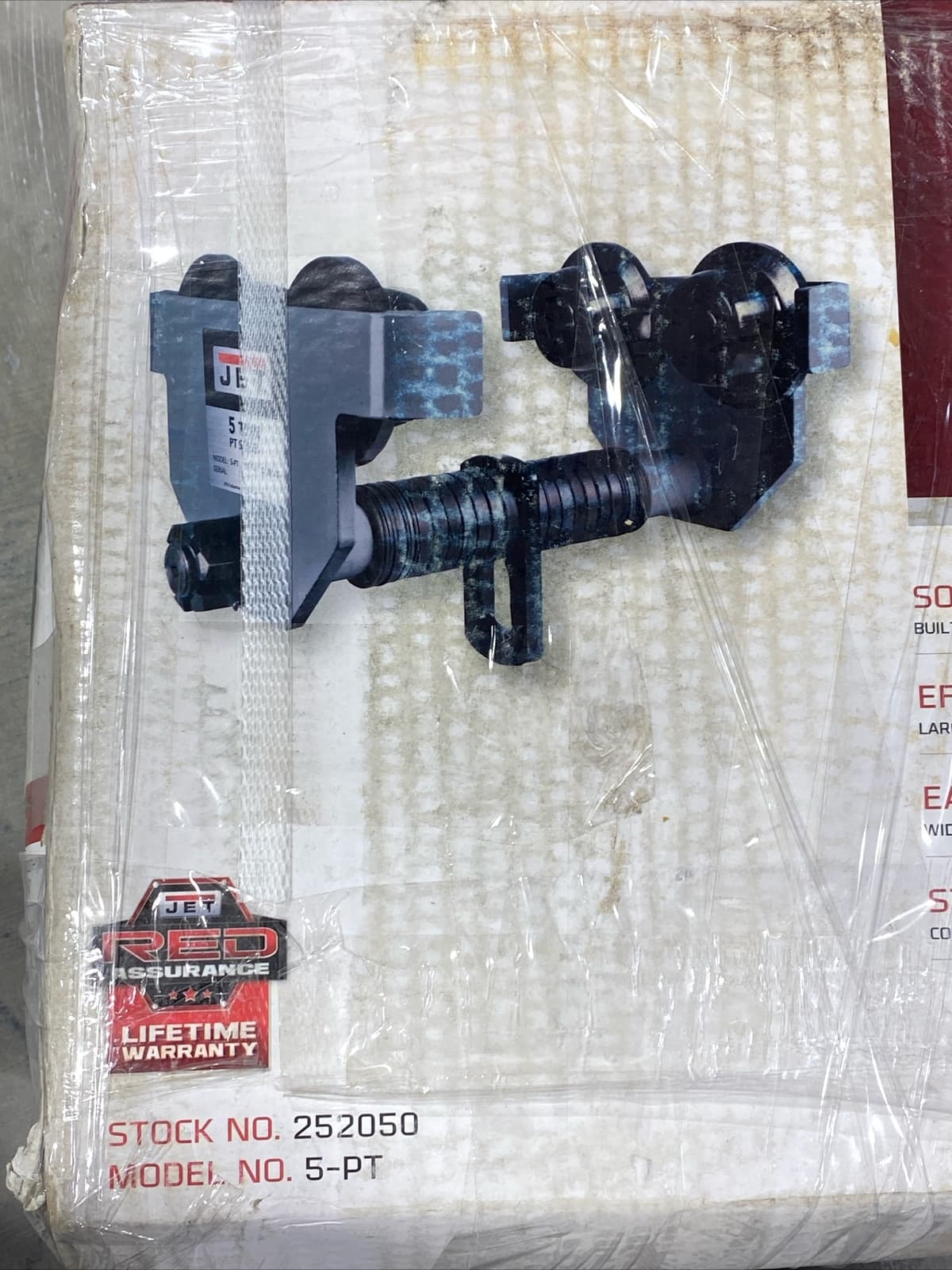 JET 5 TON PT SERIES ROLLER TROLLEY ADJUSTABLE 252050 NEW 4