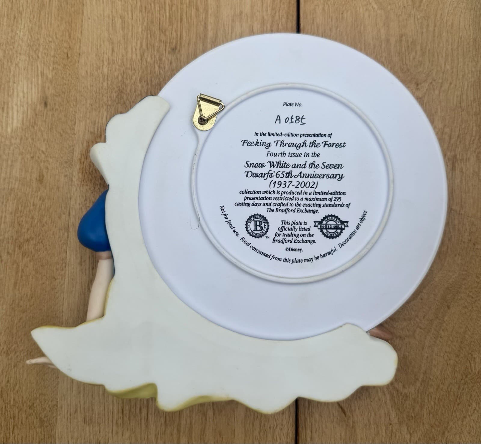 Vintage Disney Snow White “Peaking Through The Forest” Plate A0585 Bradford Ex. 5