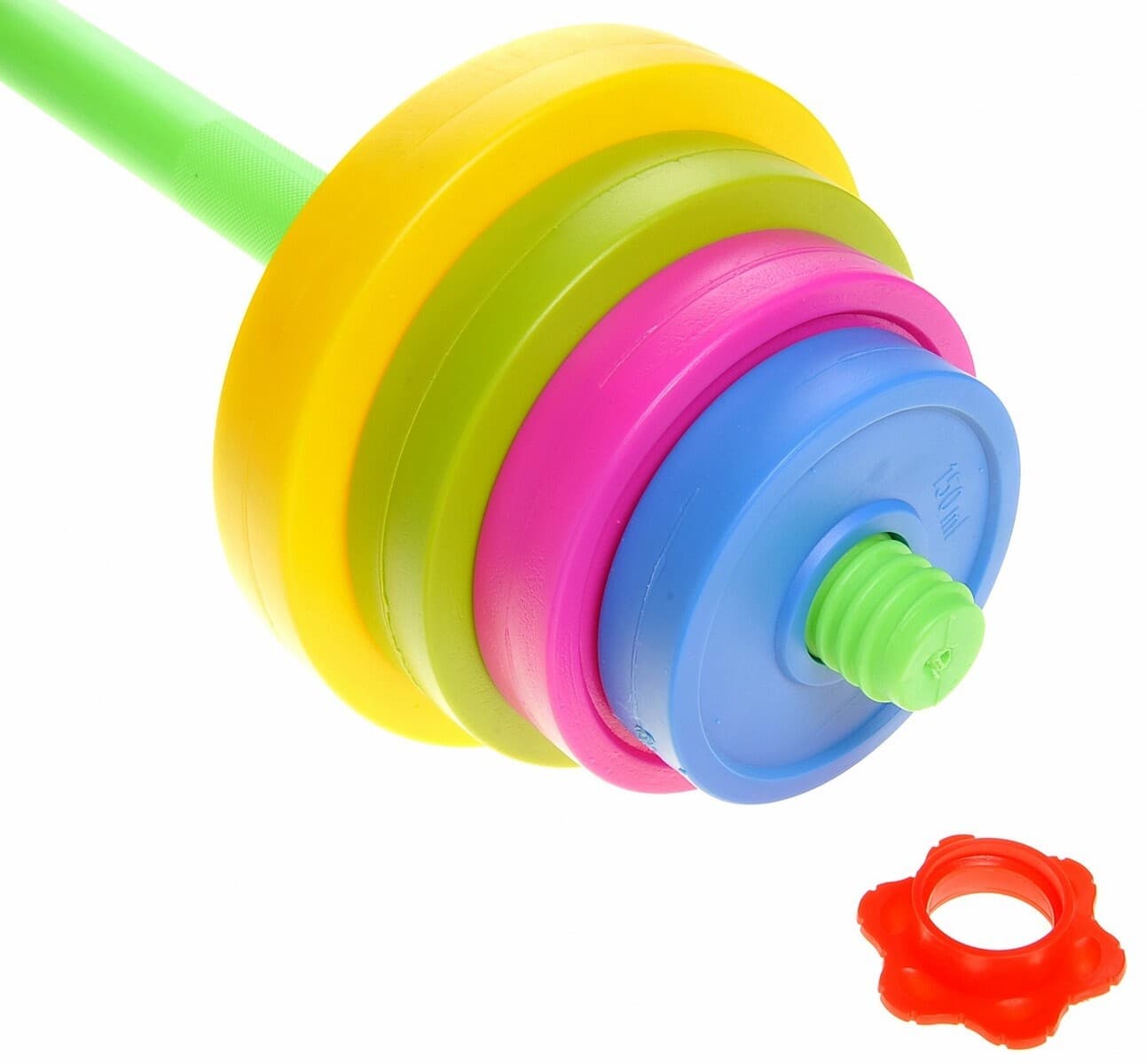 Adjustable Barbell Toy Colorful Weight Set Kids Workout 4