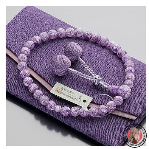 NEW [Takita Shoten Buddhist Altar Shop] Women's Buddhist Prayer Beads Lavender
