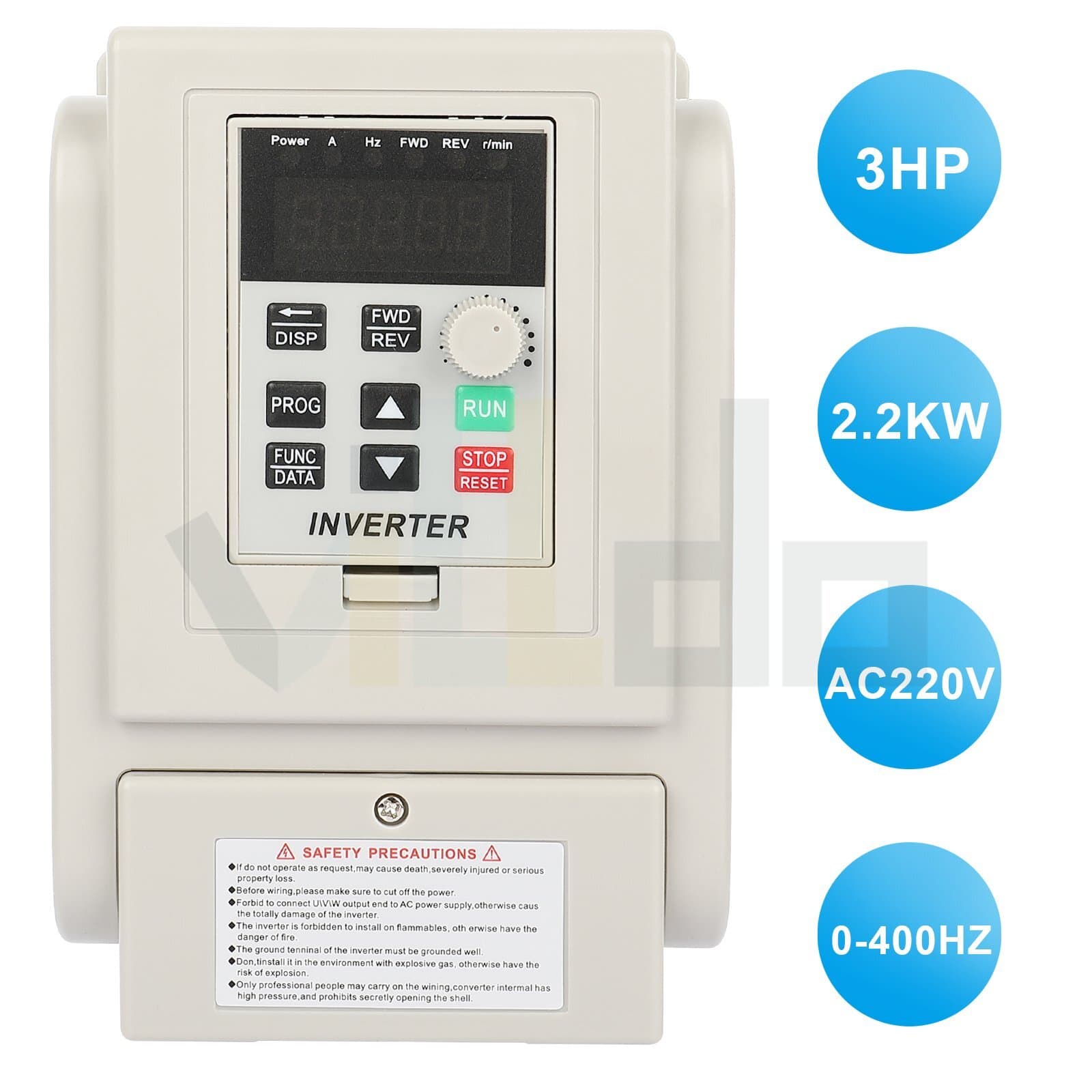 AC 220V 2.2KW 3HP Variable Frequency Drive Single Phase Input to 3 Phase Output 6
