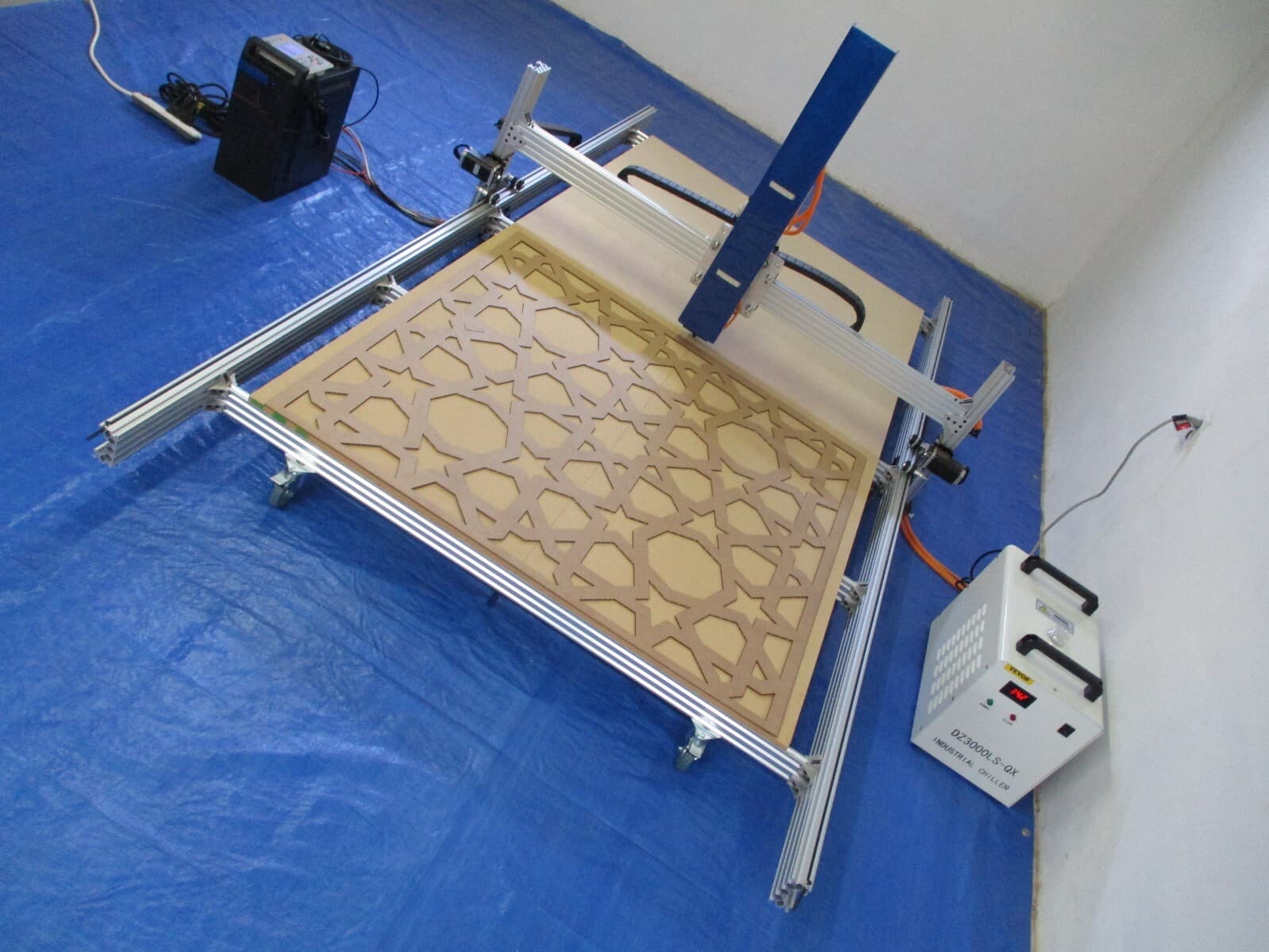 3000X1500 MM SHOWMAN CNC Hybrid CO2 Laser & Router Engraving Cutting Machine KIT 5