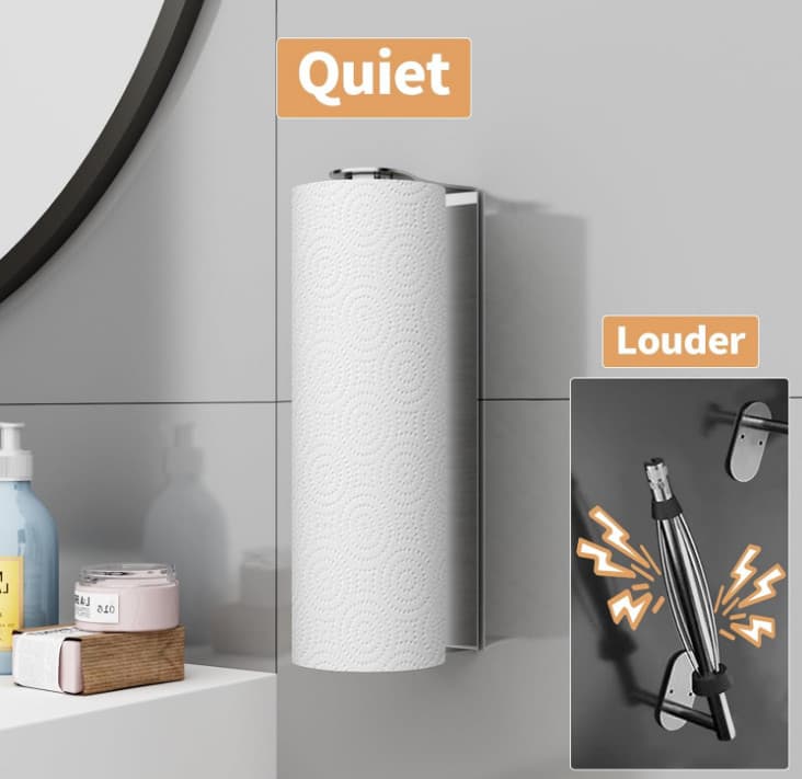 Paper Towel Holder under Cabinet, Silver Paper Towel Holder Wall Mount, Stainles 4