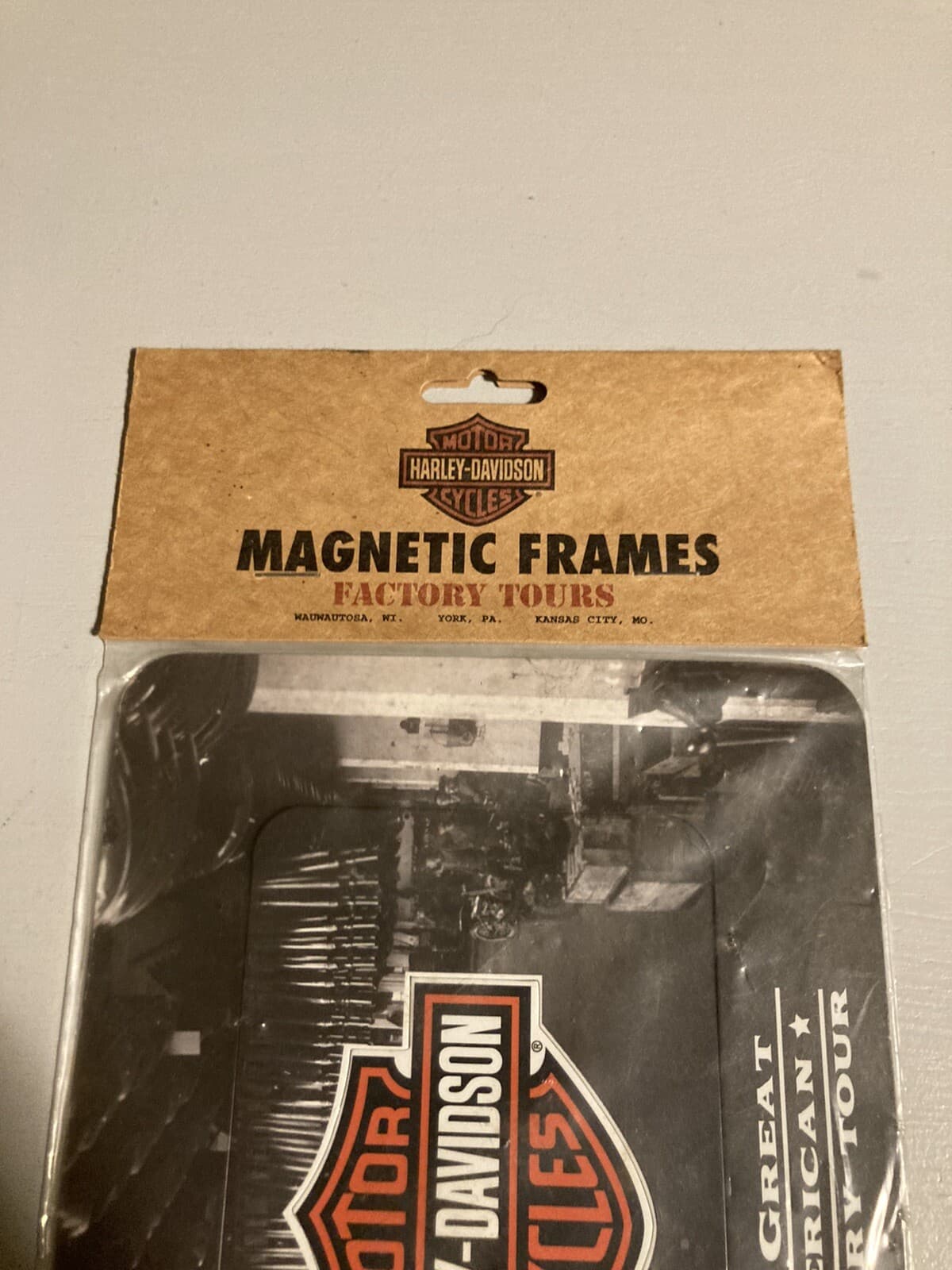 Harley Davidson Refrigerator Magnet Frame Factory Tour, 5x3” 3