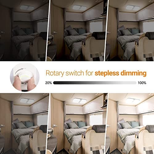  RV Lights Interior 1700LM, 3 Color TEM Camper Lights, Dimmable 12v Volt Led  5