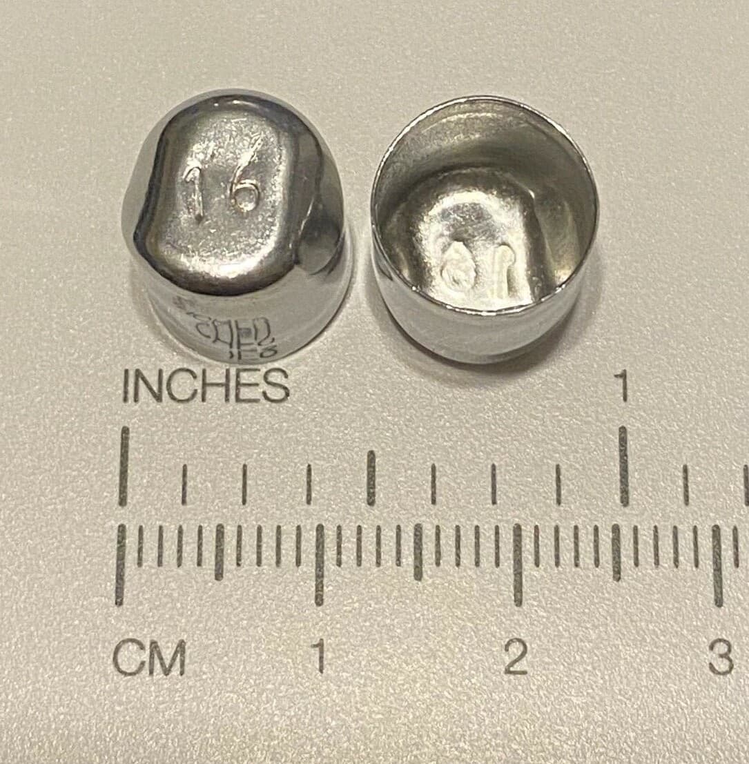 Dental Aluminum Shell Temporary Crowns Starter Kit - Asstd sizes #1-20 (100 pcs) 5