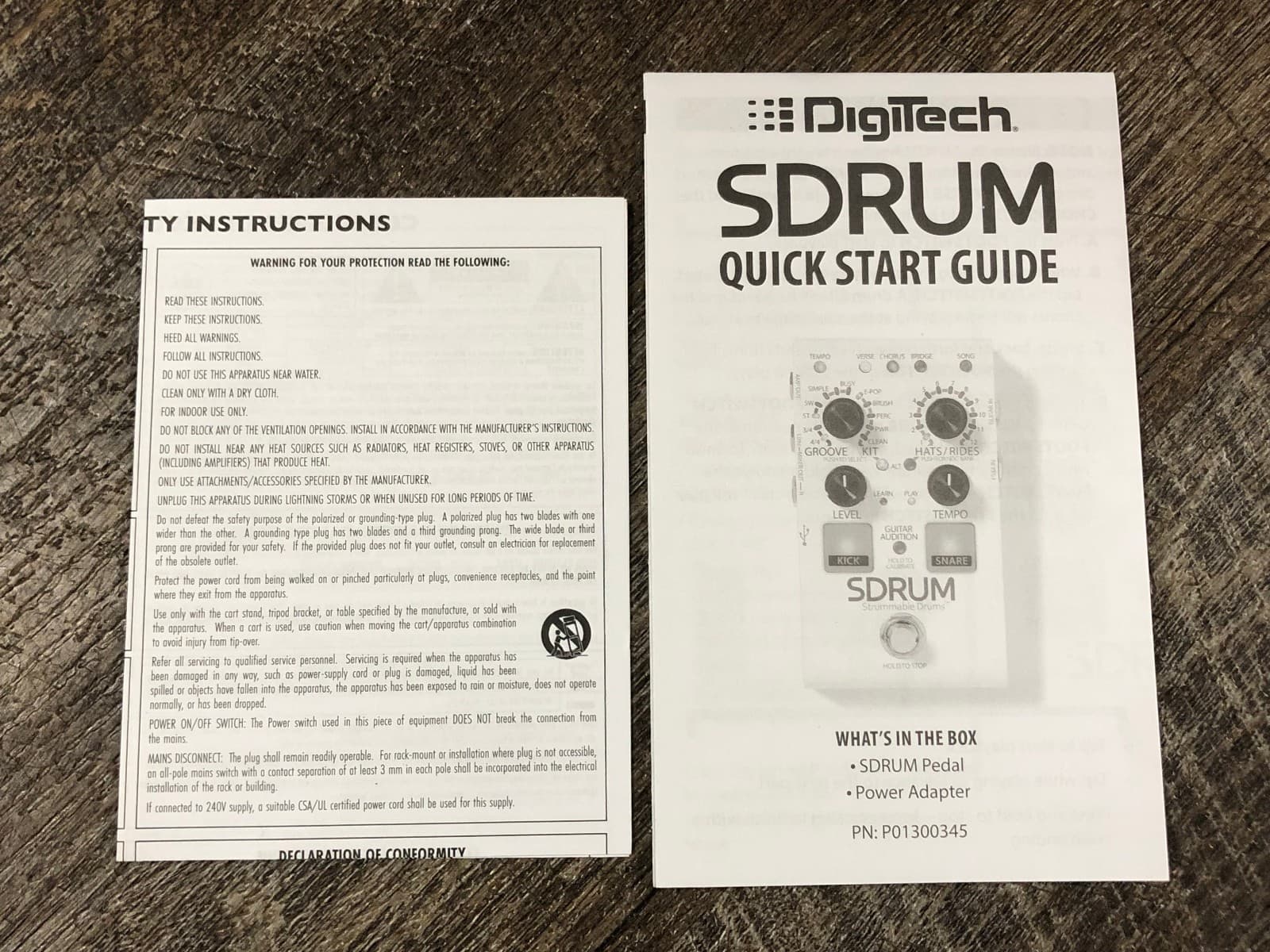 EXC DigiTech SDRUM Strummable White Drum Pedal w Box Manual Cord FAST Shipping! 2