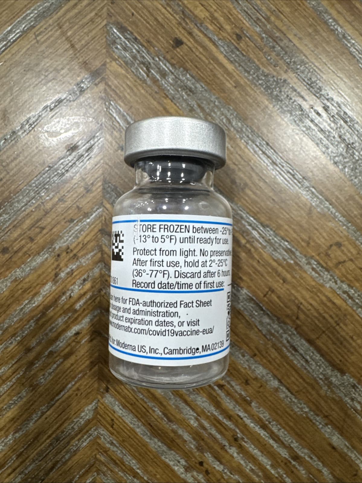 First Batch Moderna COVID Vaccine USED/EMPTY Memorabilia Vial 2