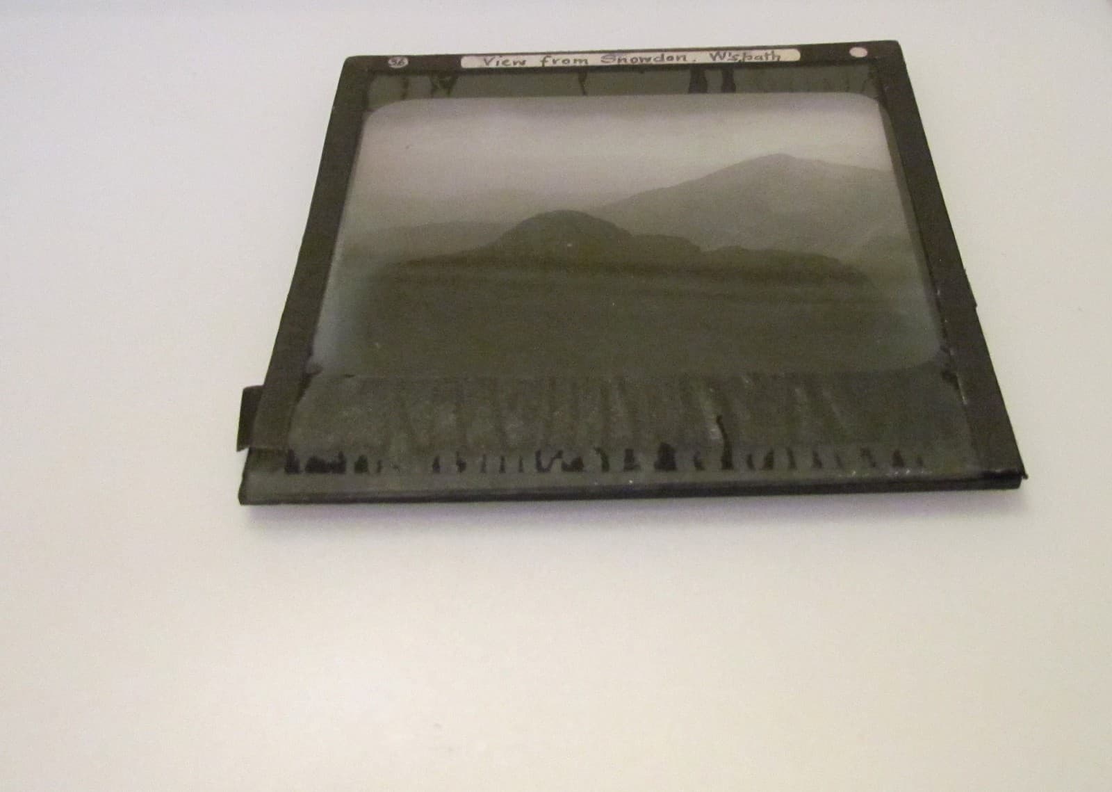 Glass Magic Lantern Slide A VIEW FROM SNOWDON NO.2  C1900 WALES 2