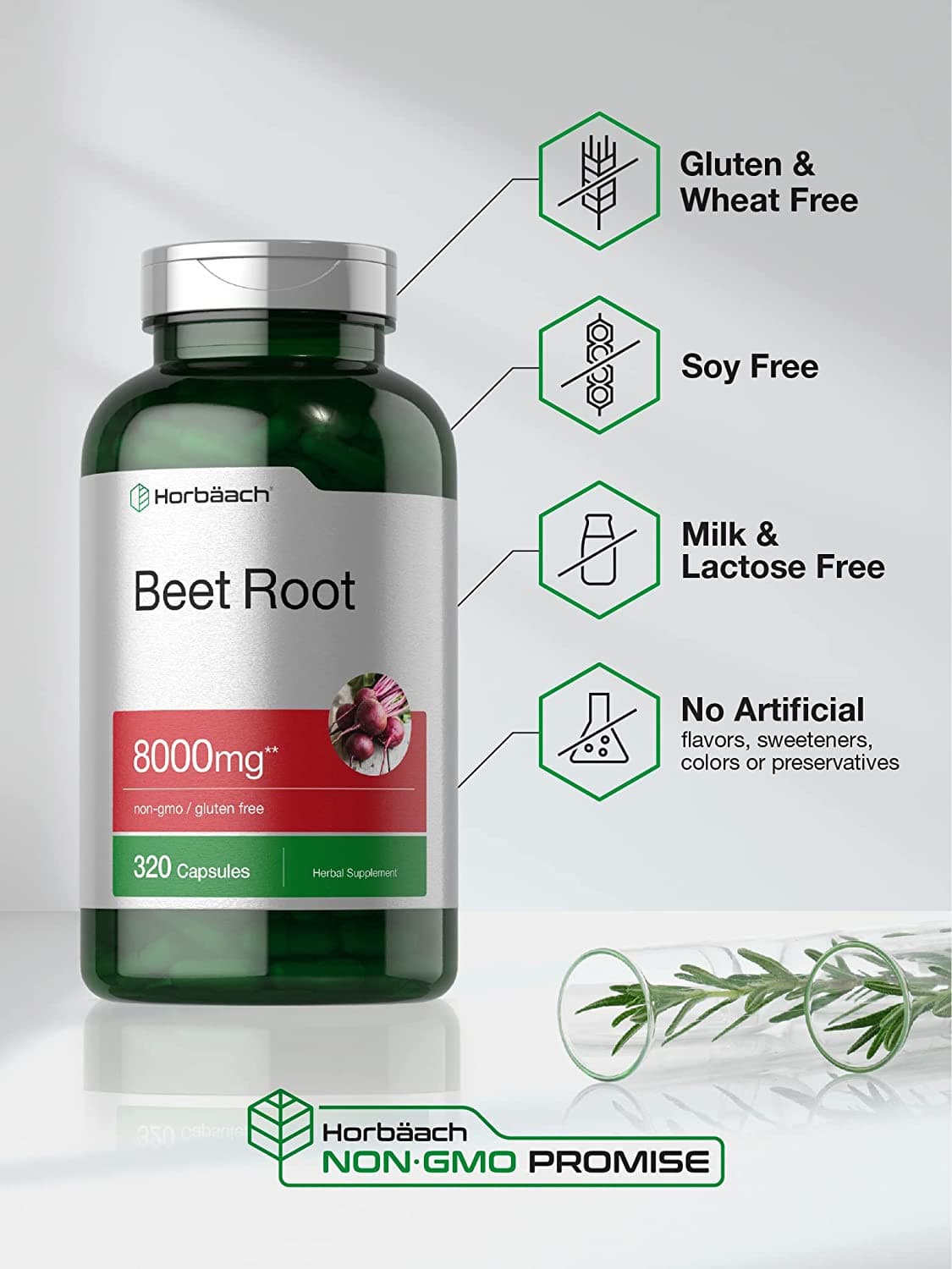 Beet Root Powder Capsules | 8000mg | 320 Count | Non-GMO | by Horbaach 4