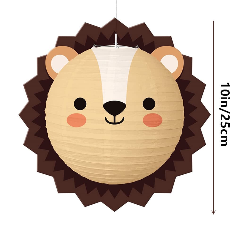Jungle Animal Party Decorations, 11PCS Animal Paper Lanterns Hanging 2