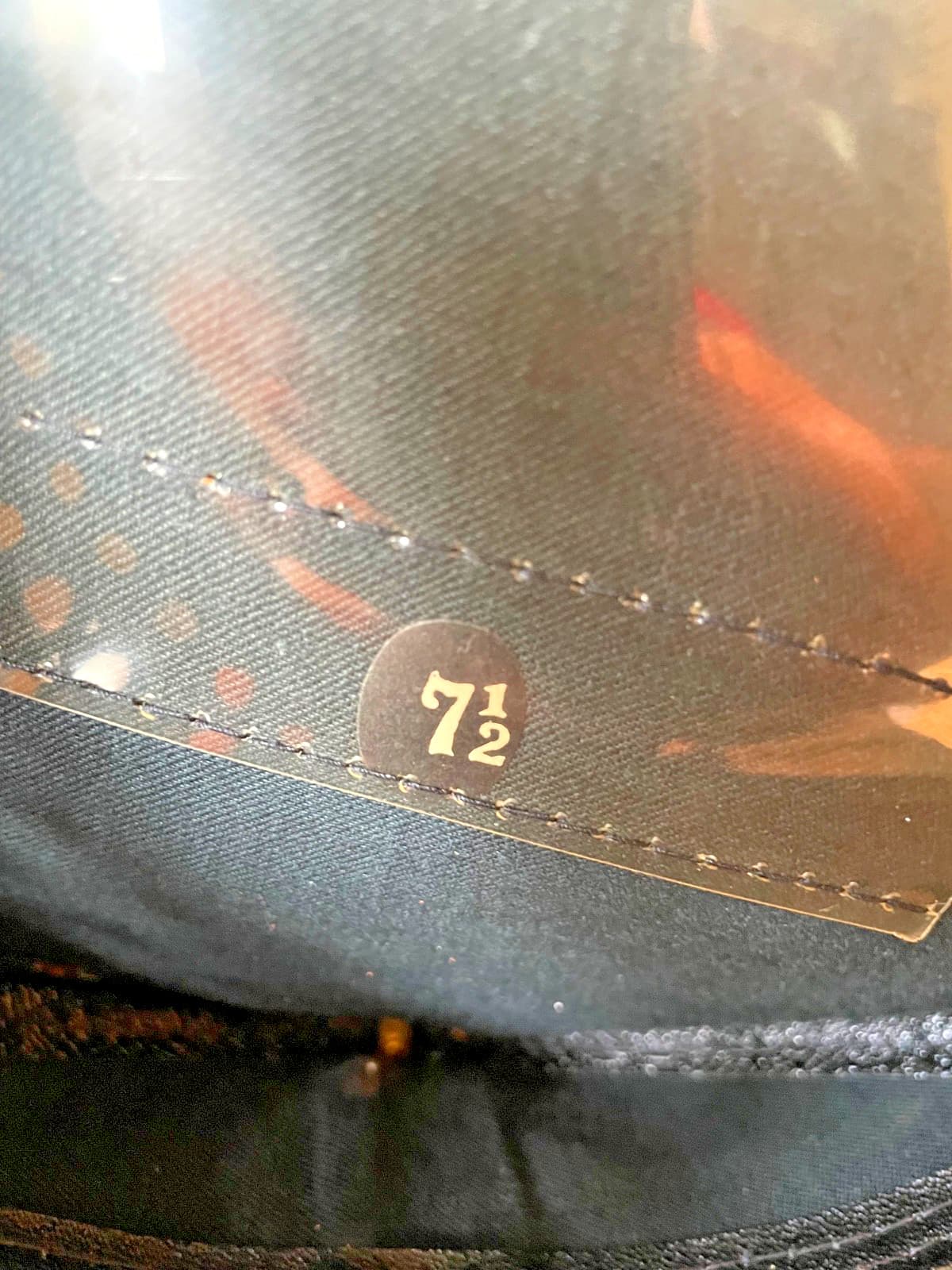 Vintage Fire Fighter Hat - Dress Blue 7 1/2, Nice condition, unique vented brim. 6