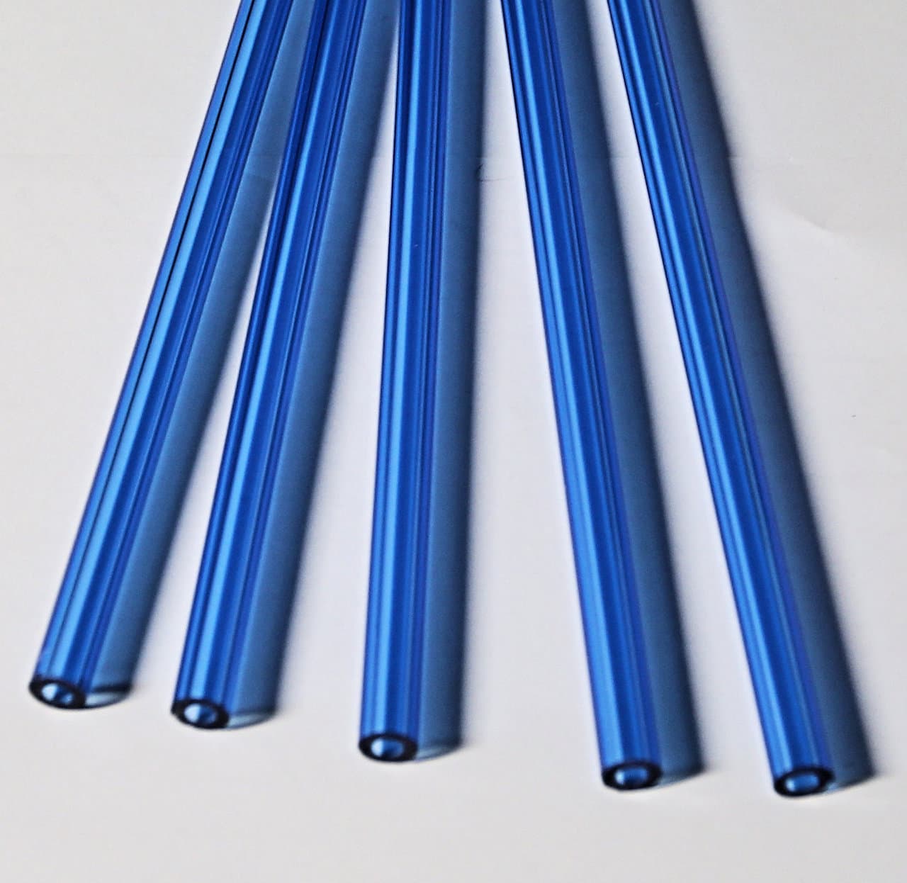 2 Pcs 1/2” OD 1/4" ID x 12” INCH LONG CLEAR BLUE ACRYLIC PLEXIGLASS LUCITE TUBES 2