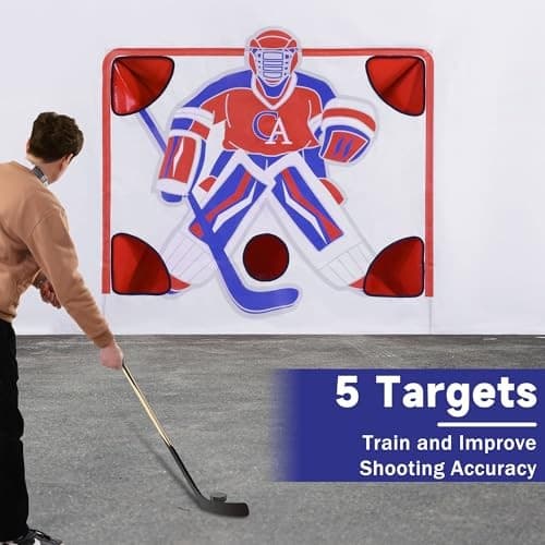  Hockey Shooting Tarp, 16ft x 8 ft Hockey Training Equipment for Shooting  6
