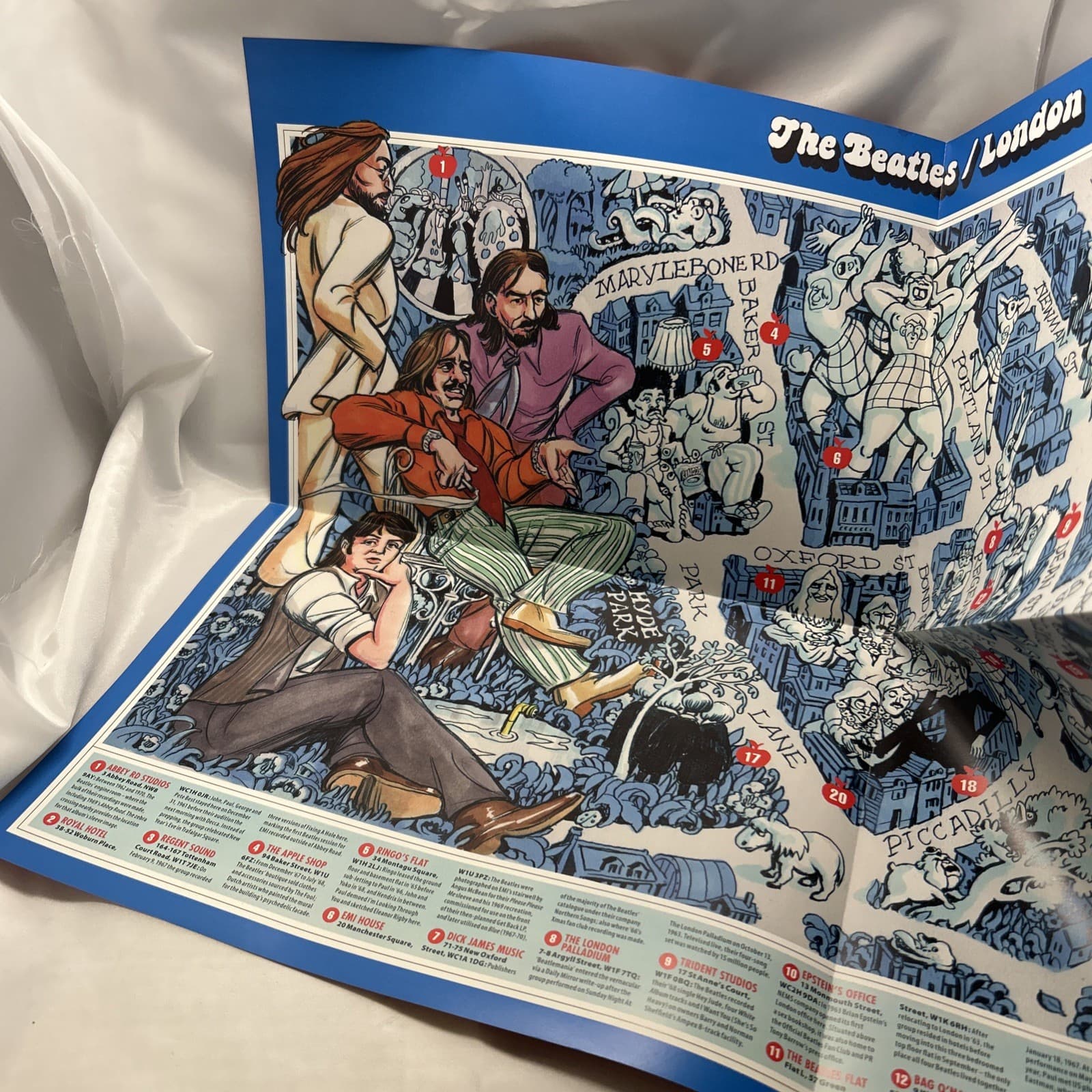 The Beatles Liverpool London Red Blue Map Poster Two-Sided Mojo Magazine 2019 4