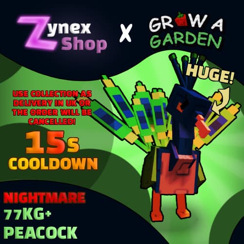 Titanic Peacock | 15s Cooldown |  Grow a Garden | GaG | Fast Delivery