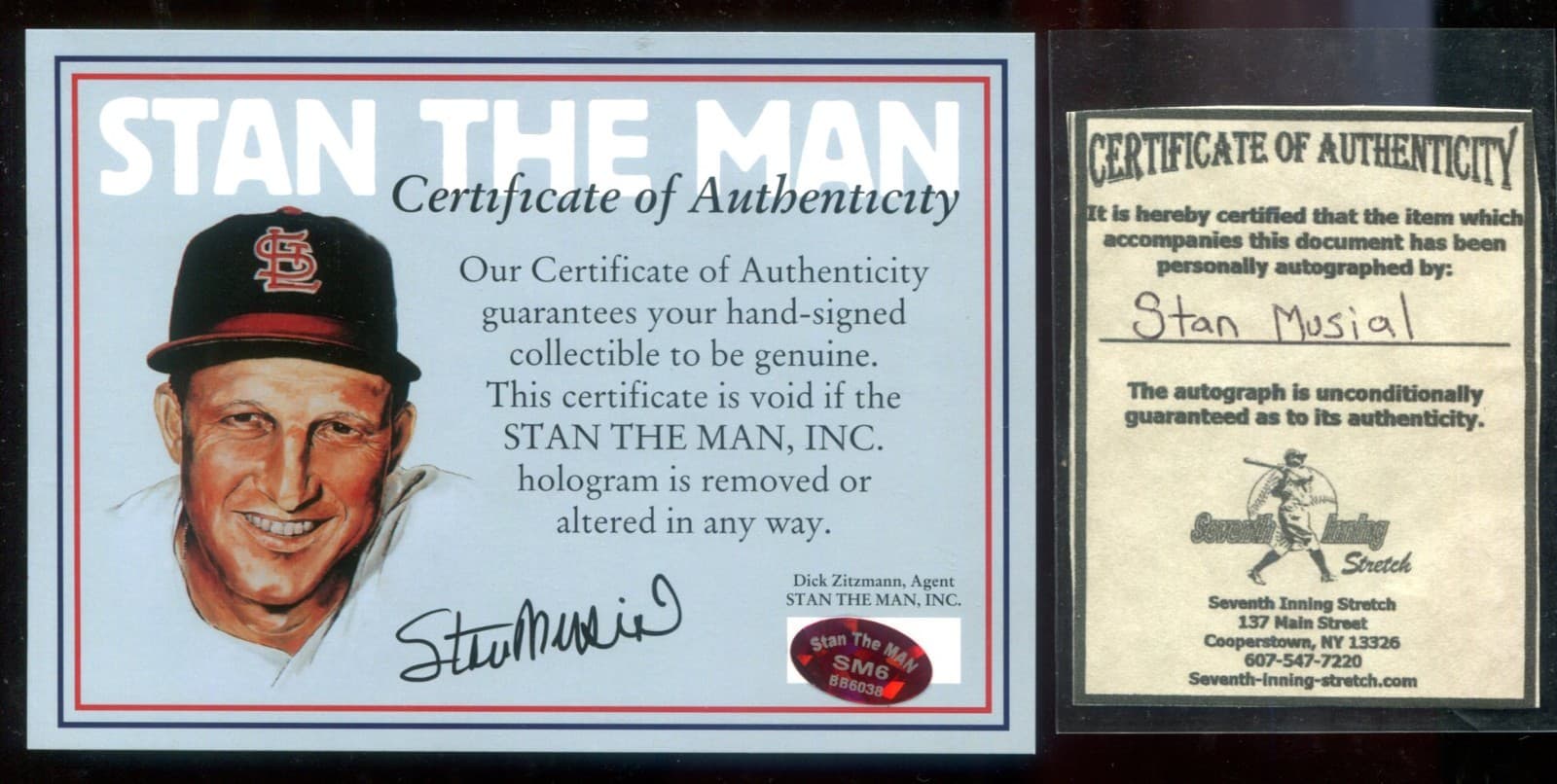 Stan Musial Signed Autographed St.Louis Cardinal’s Cap Stan The Man COA HOF 3