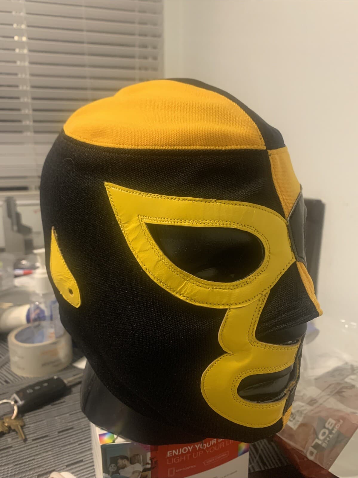 Pierroth Mexican Wrestling Mask Handmade Prograde Bandon w Leather  3