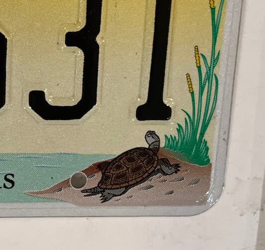WILDLIFE MEADOWLANDS GREAT EGRET license plate Terrapin Turtle Heron Marshland 6