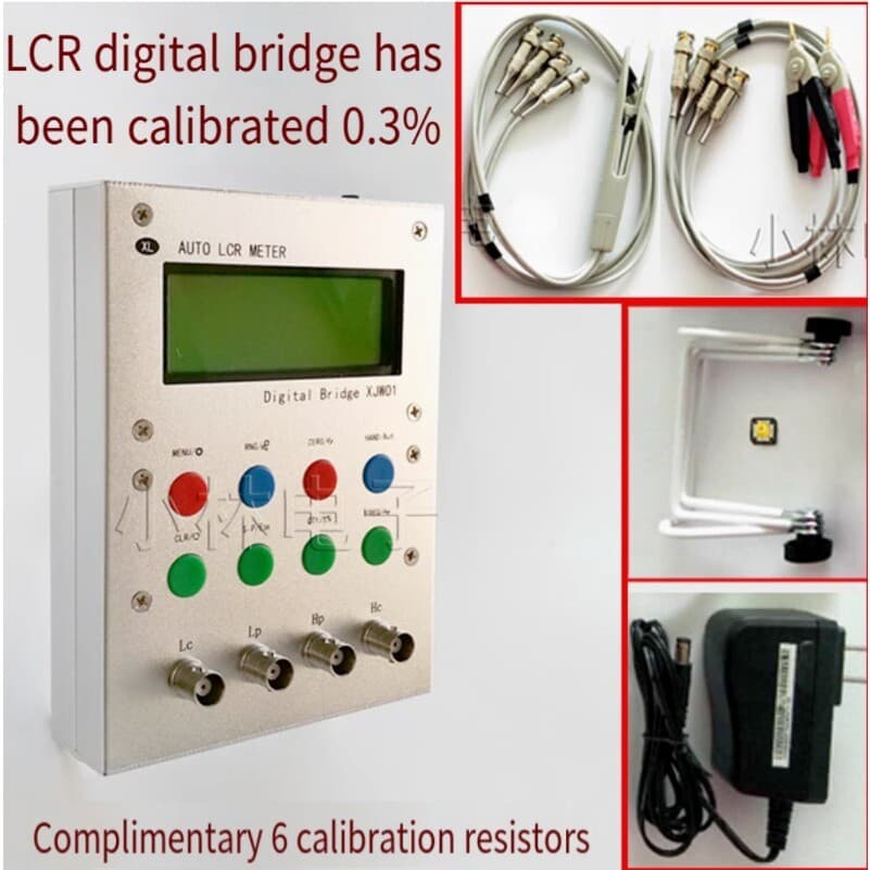 NEW XJW01 automatic LCR digital bridge resistance inductor ESR meter / dual use 2
