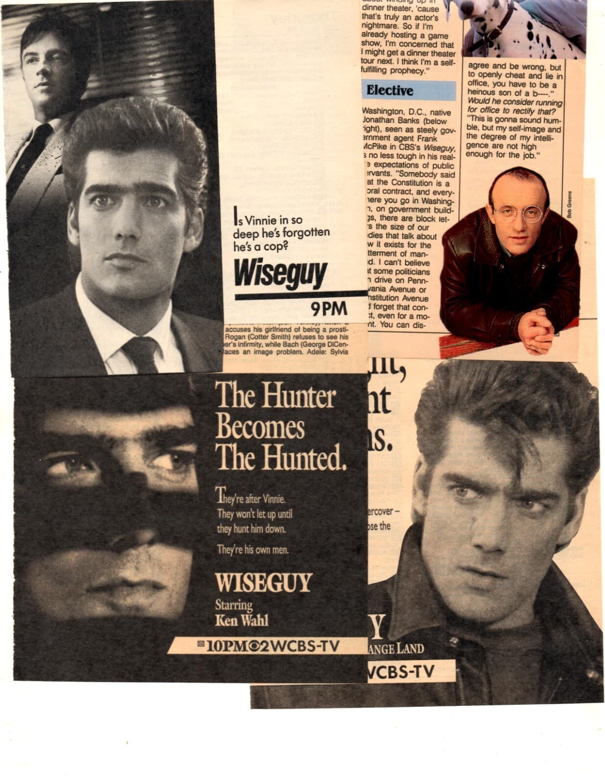 KEN WAHL wiseguy-double dare 5 oz. tv show clippings lot (45 pages) 3