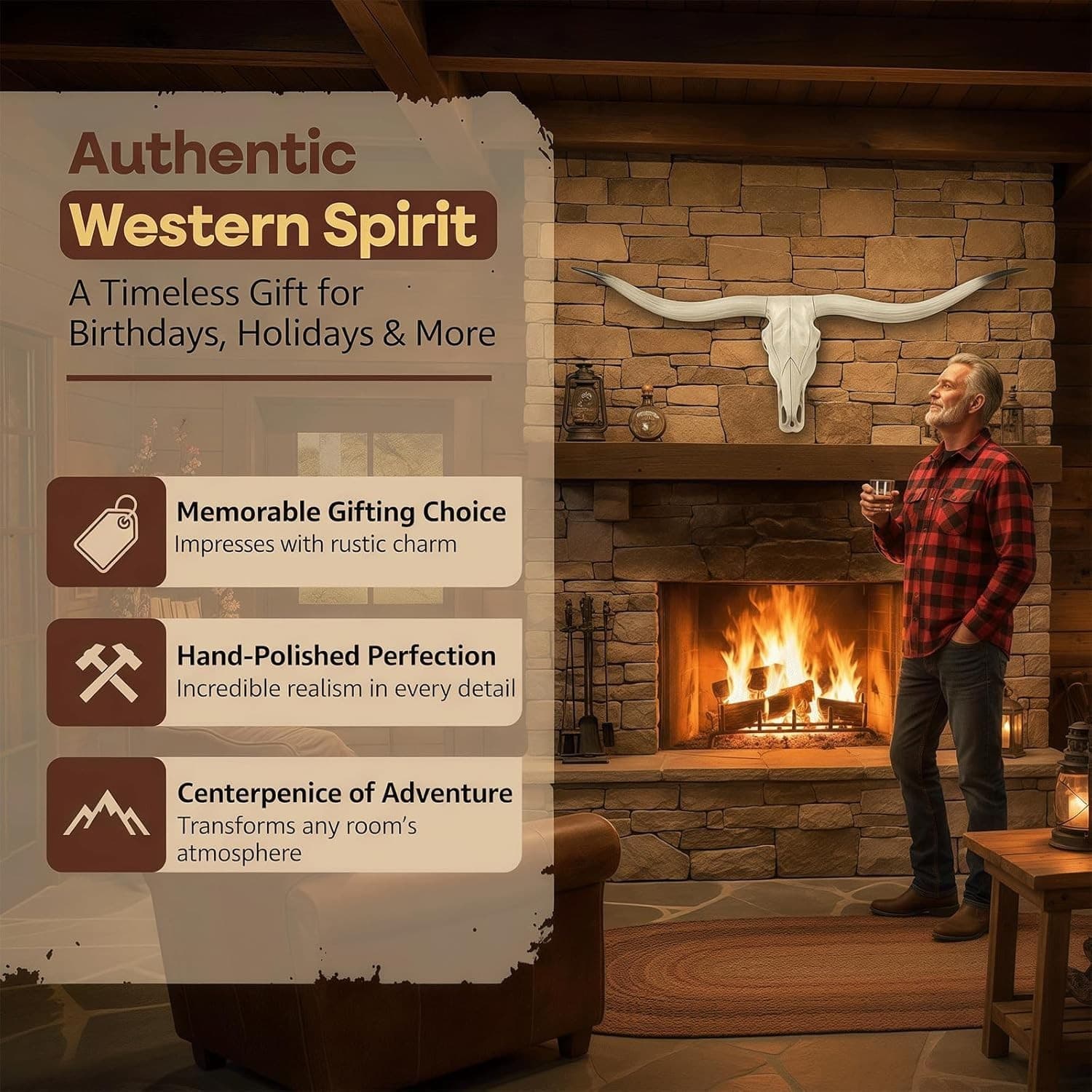 Skeleton Bison Bull Skull Wall Decor Cow Skull Wall Decor LonghornHead Sculpture 6