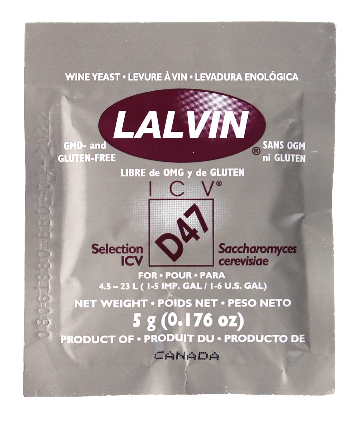 Lalvin ICV-D47 Wine Yeast, 5g - 10-Pack 2
