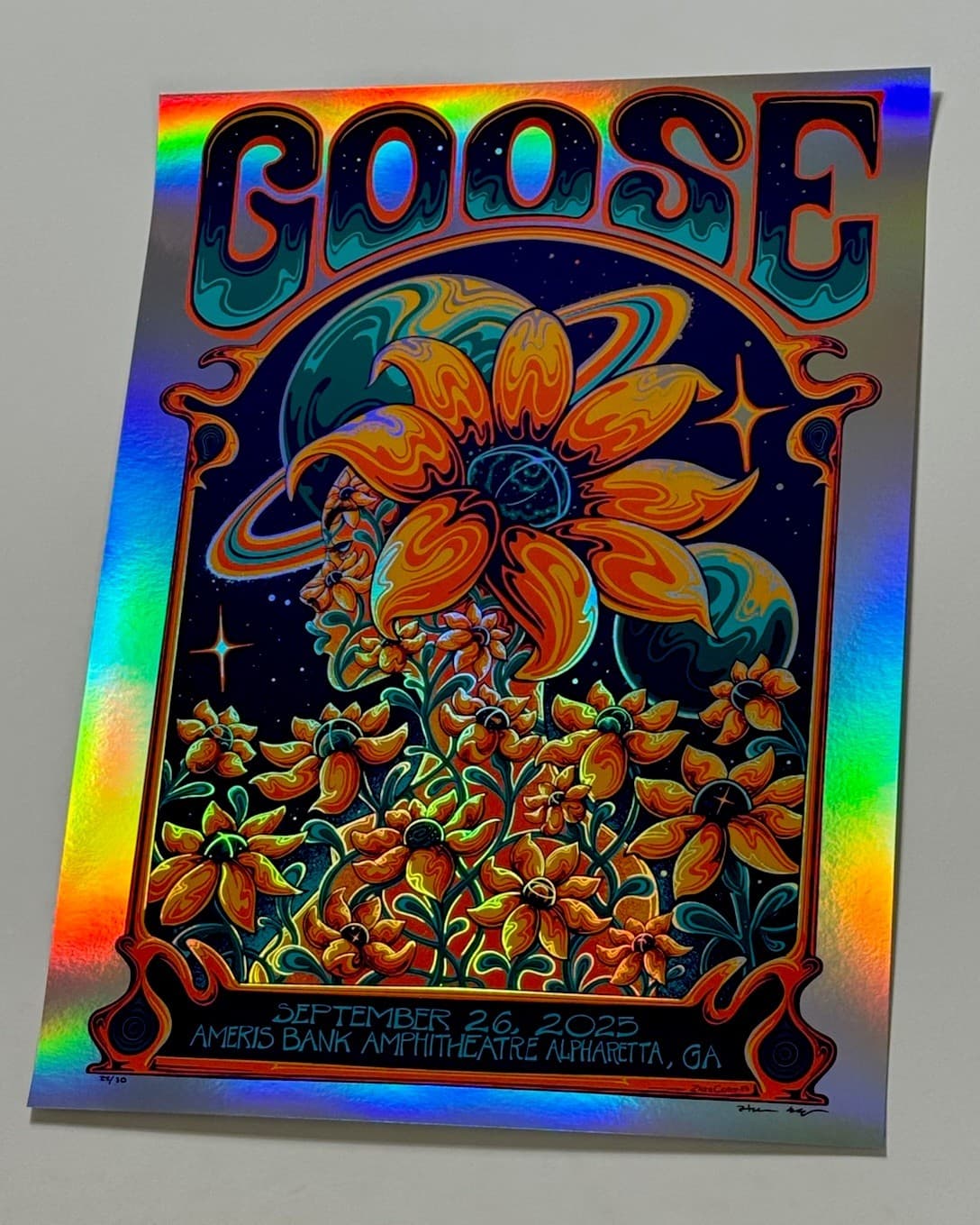 Goose The Band Concert Poster Alpharetta GA 2025 S/N Official Silkscreen *FOIL* 4