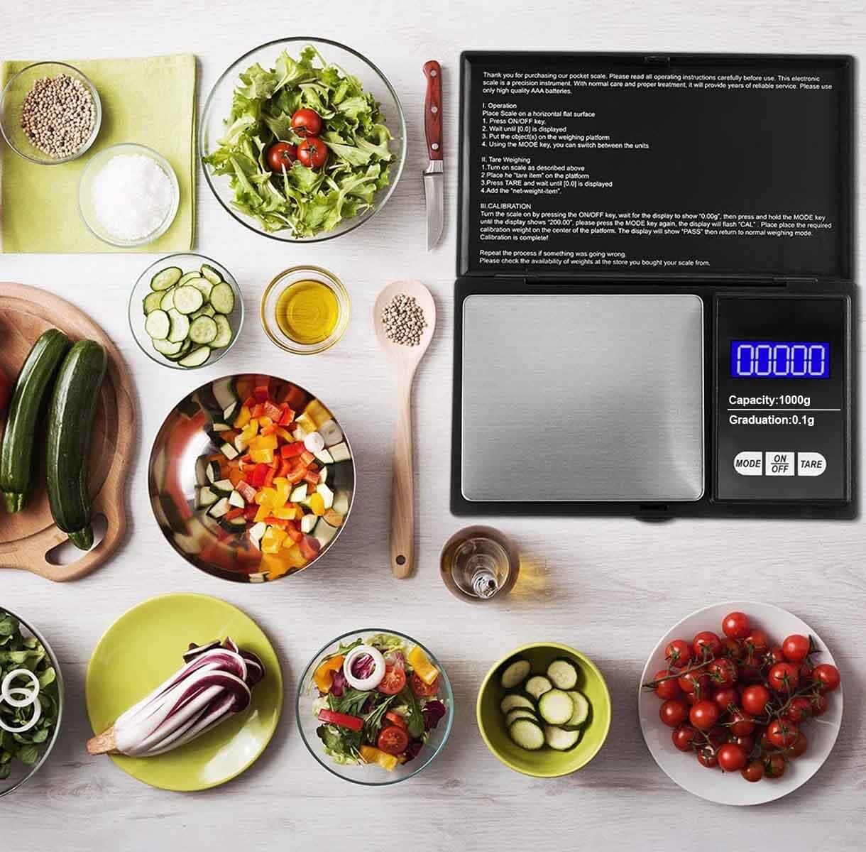 Digital Scale 1000g x 0.1g Jewelry Gold Silver Coin Gram Pocket Size Herb Grain 4