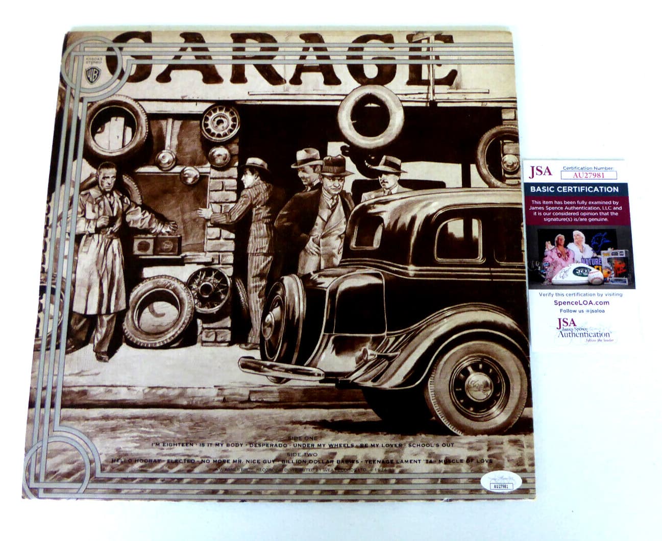 Alice Cooper Signed Greatest Hits Record Album Auto, Vincent Fournier, JSA COA 3