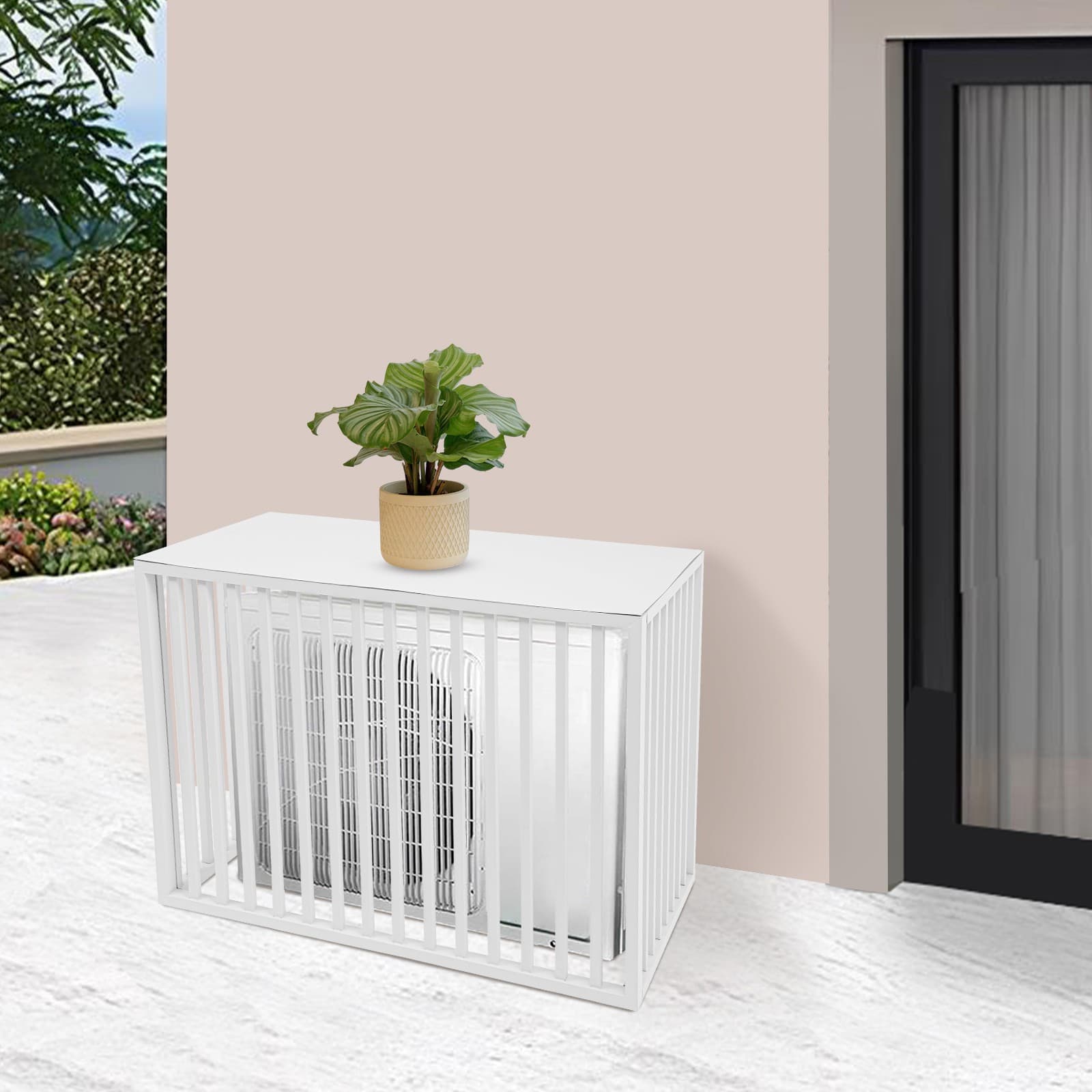 Air Conditioner Fence for Outdoor Units Privacy AC Fence Cover Window Protection 2