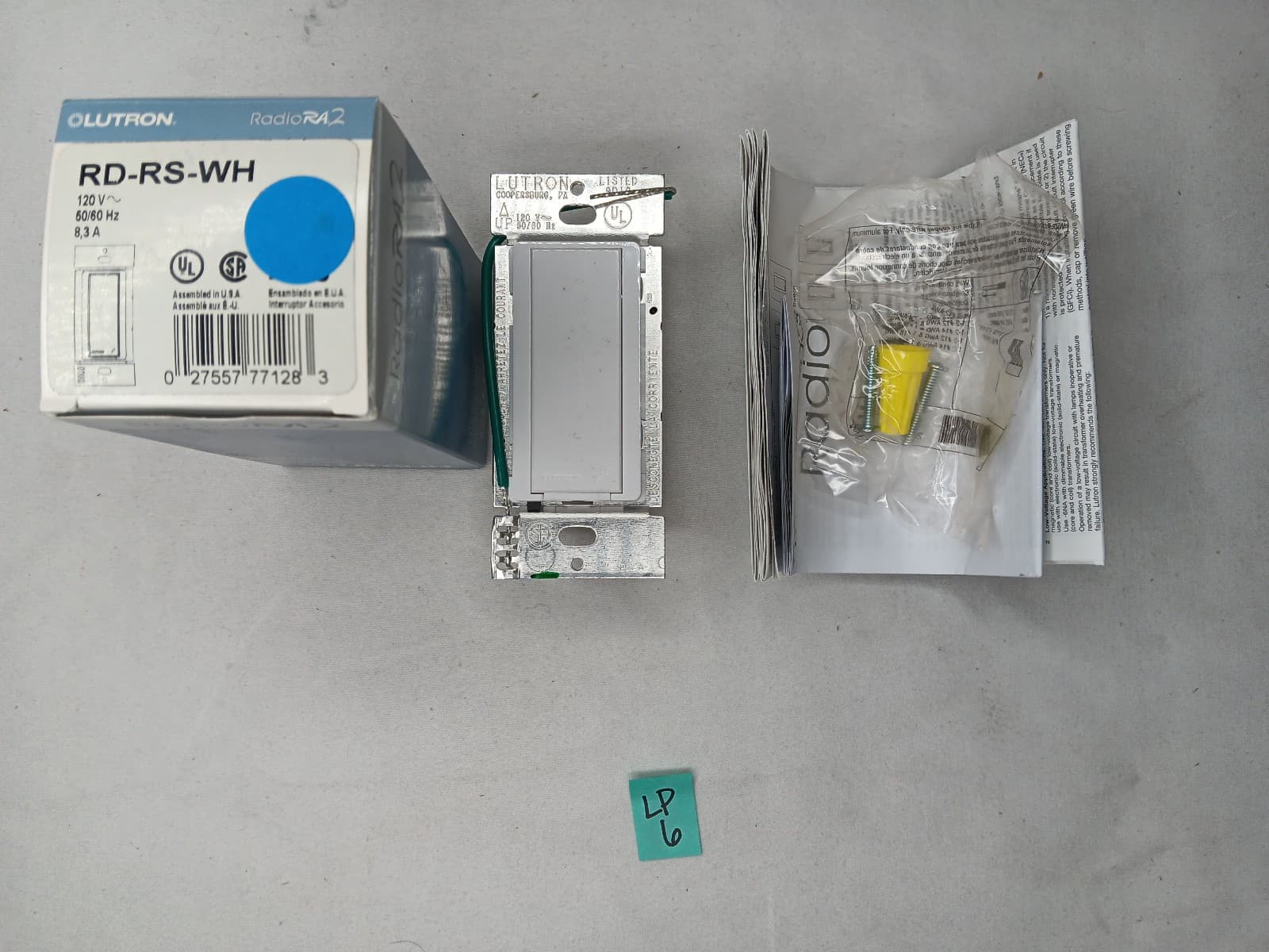 LUTRON RadioRA 2 RD-RS-WH Remote Light Switch White