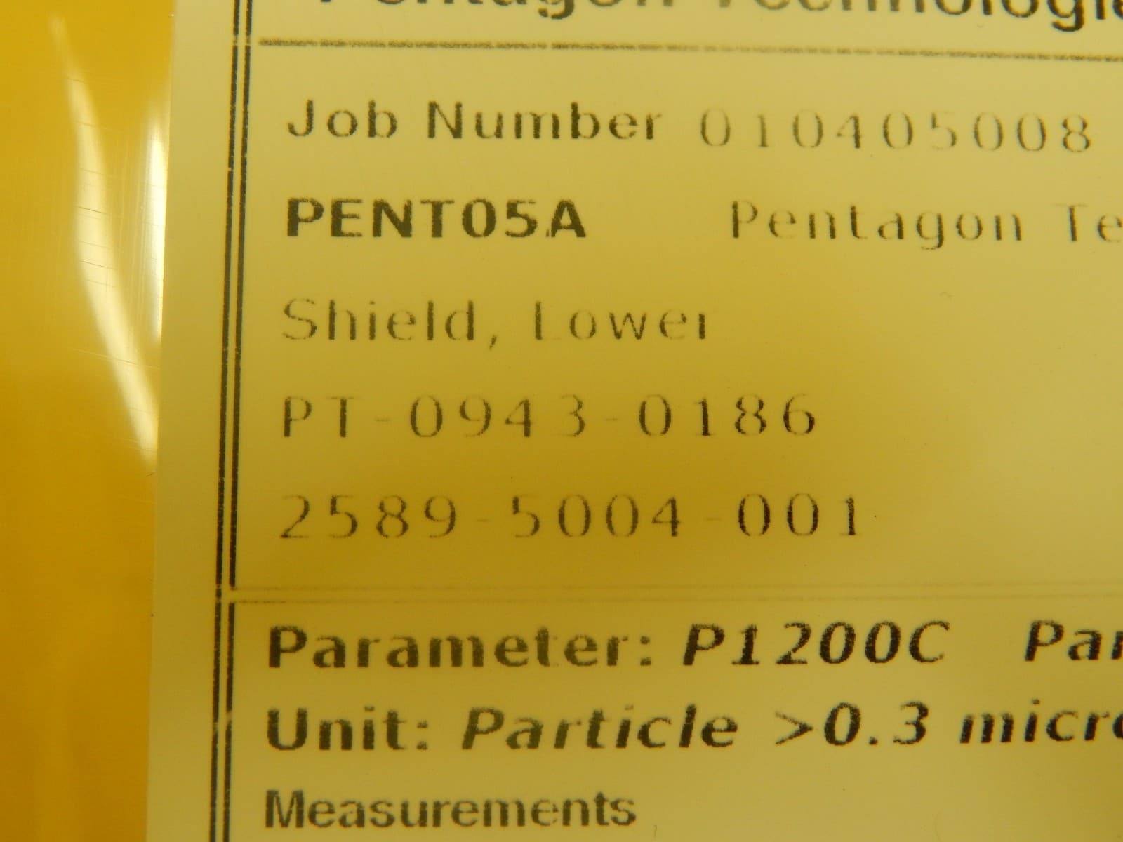 Pentagon Technologies PT-0943-0186 Lower Shield New 6