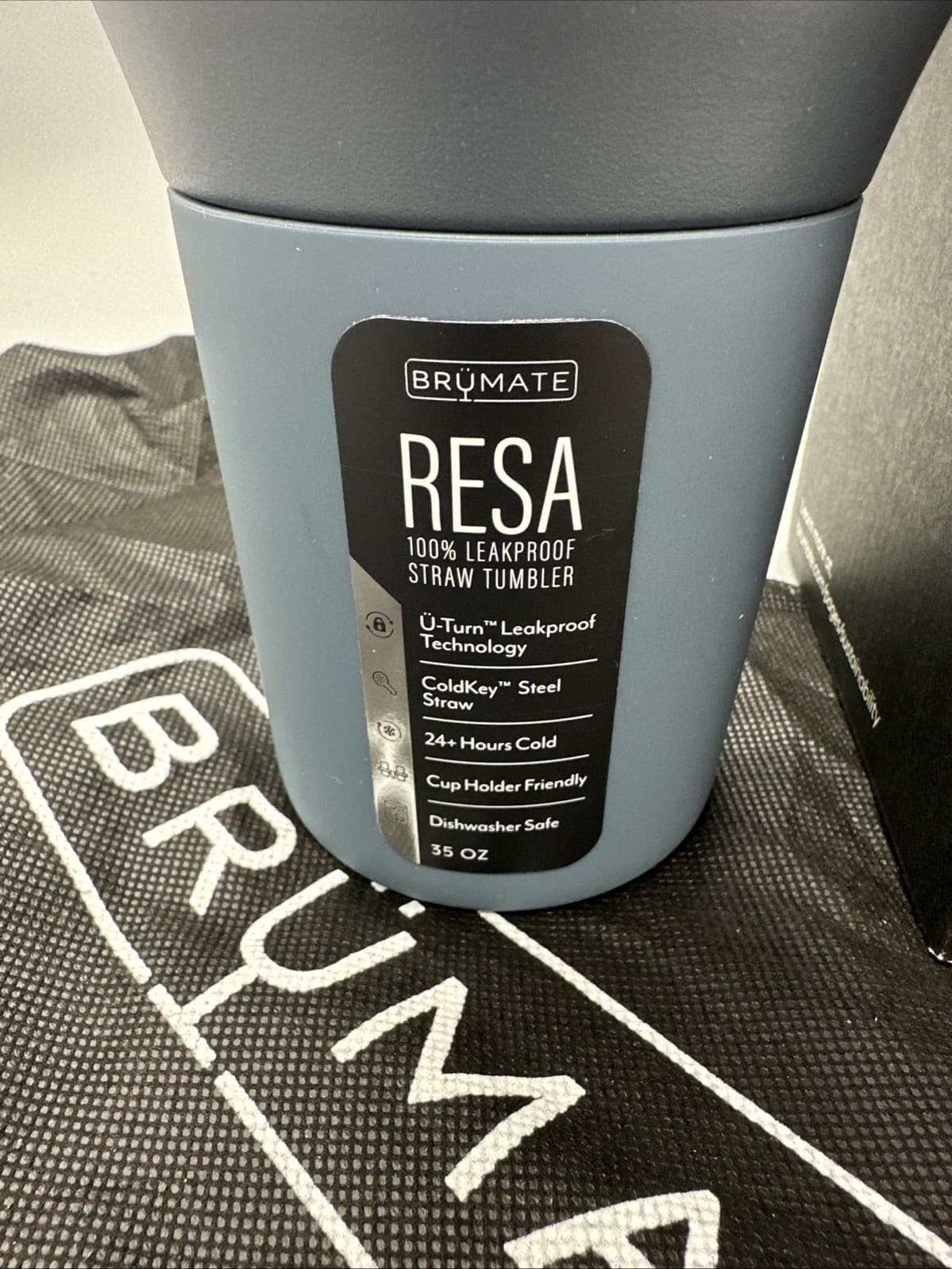 BRUMATE RESA 35OZ  TRAVEL TUMBLER WITH HANDLE & FLEXIBLE STRAW-NIGHTFALL BLUE 2