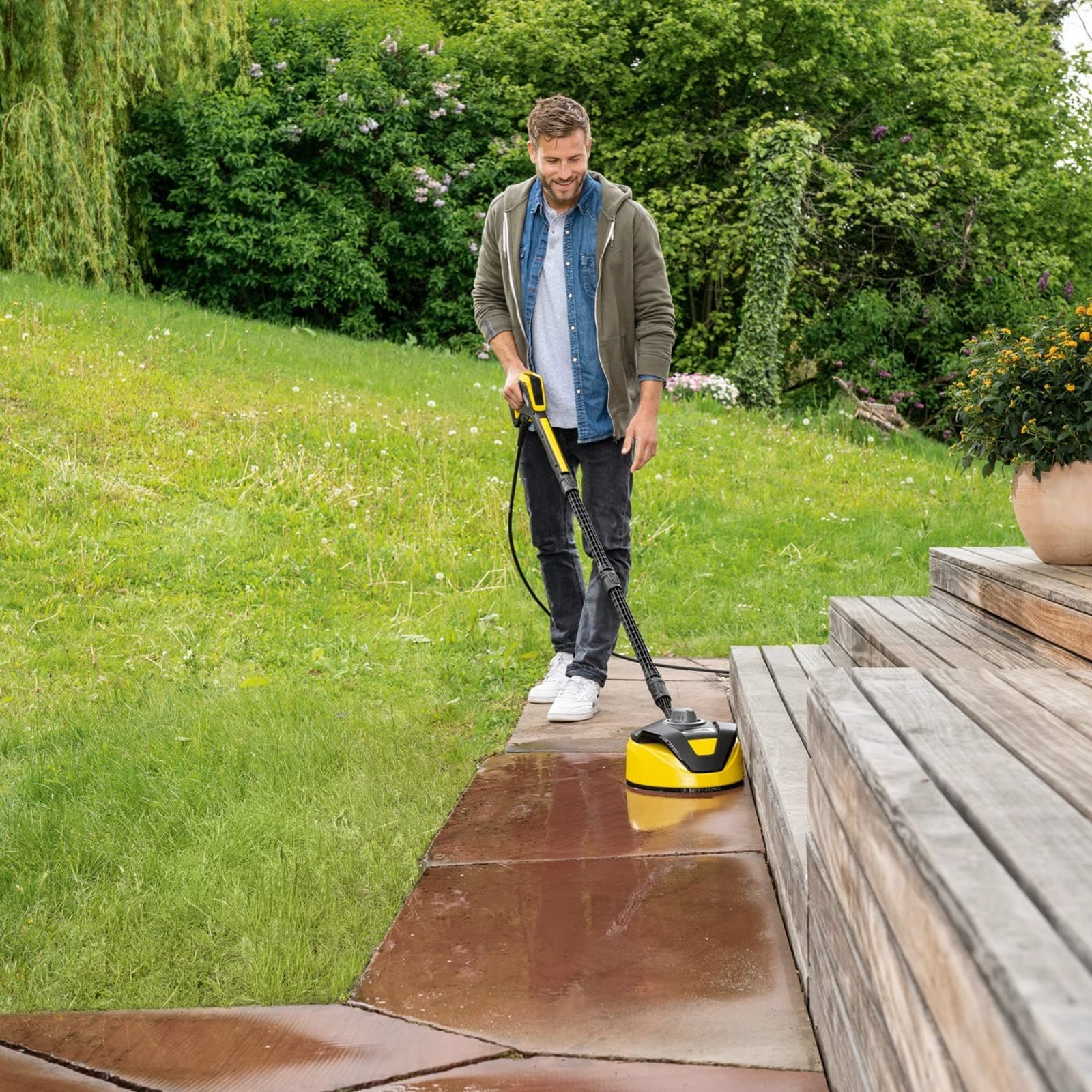 K&#228;rcher - T 5 T-Racer 11" Electric Power Pressure Washer Surface Cleaner At 5