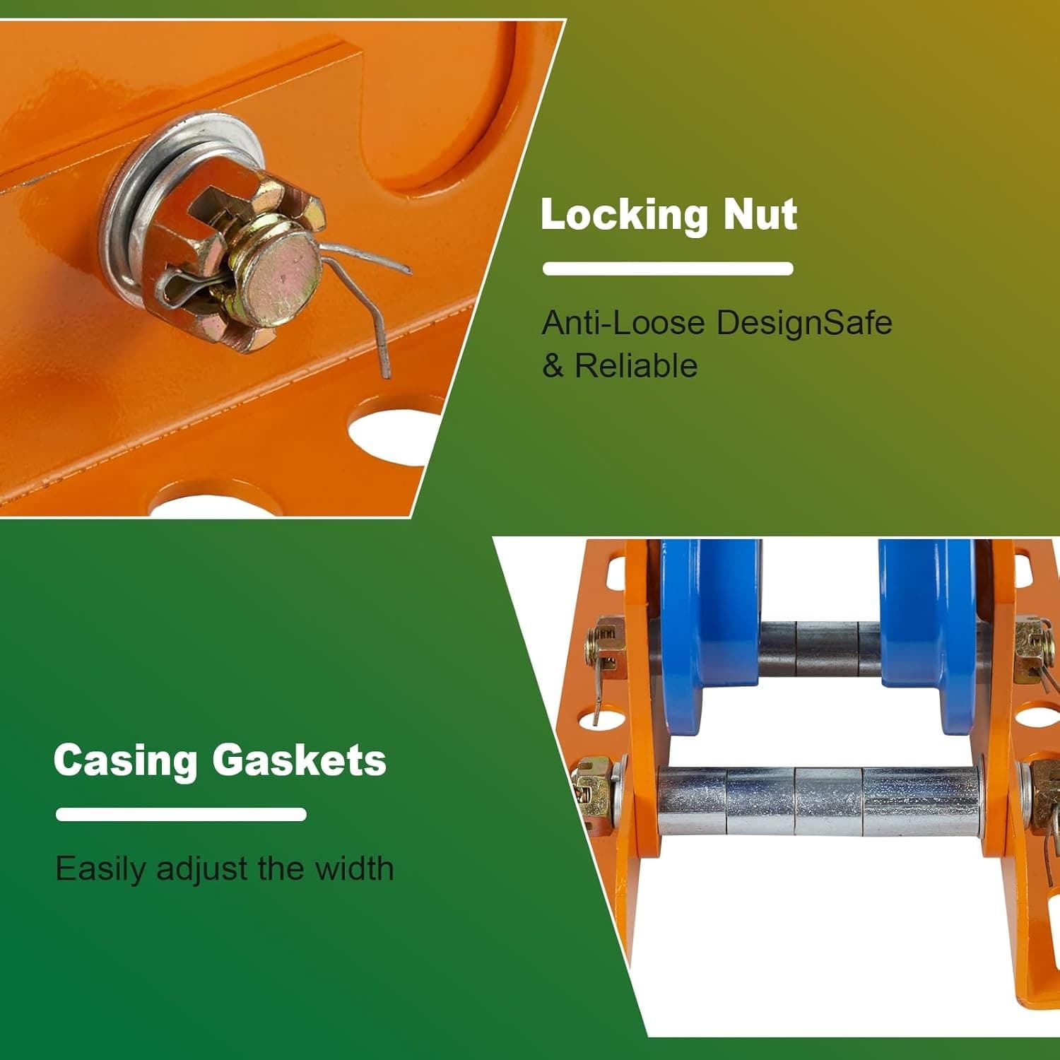 Heavy Duty I-Beam Trolley for Electric Hoist, 1 Ton Capacity with Dual Orange  4