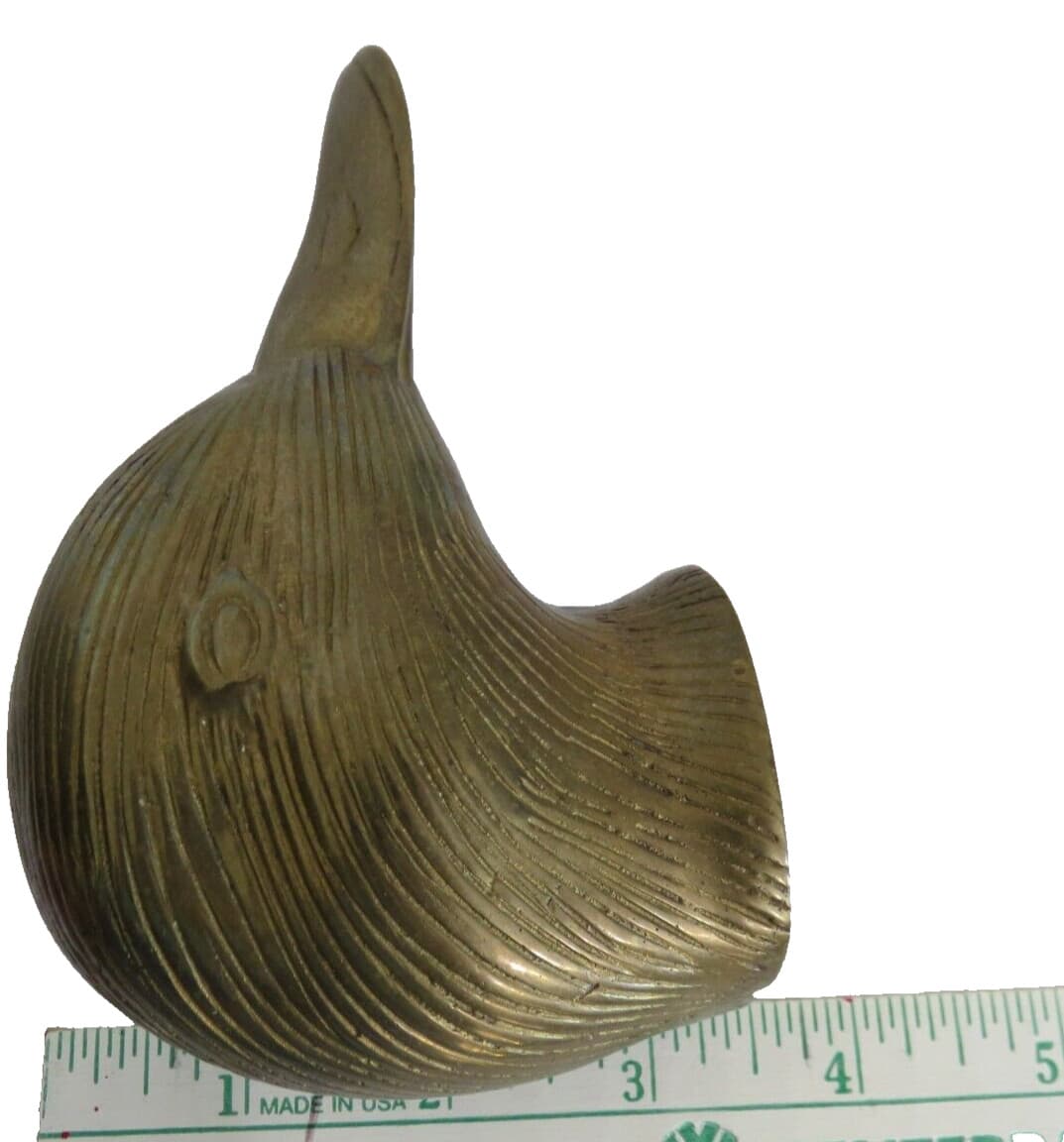 Vintage Door Knocker Brass Duck Goose Animal Bird Head 4" x 6" 6