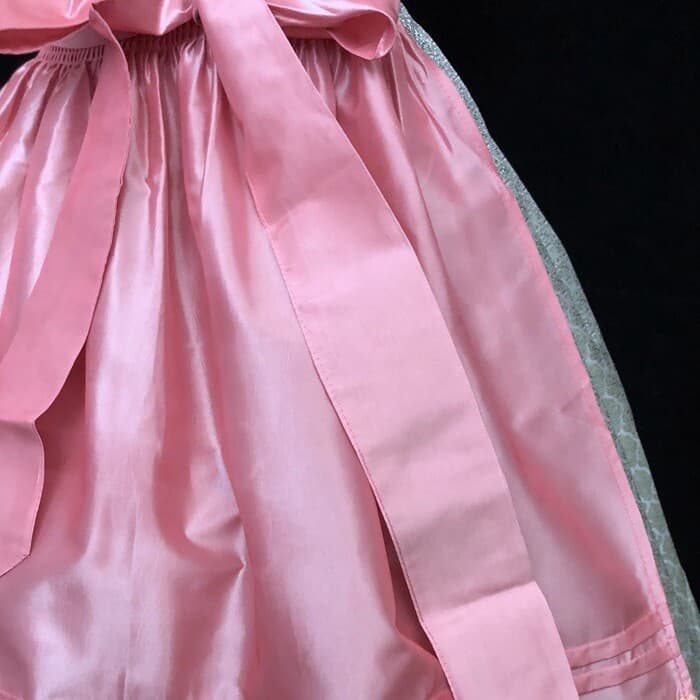 Pink Green Dirndl Oktoberfest Lace Up Dress Size 44 Medallion Apron Cosplay F96 5