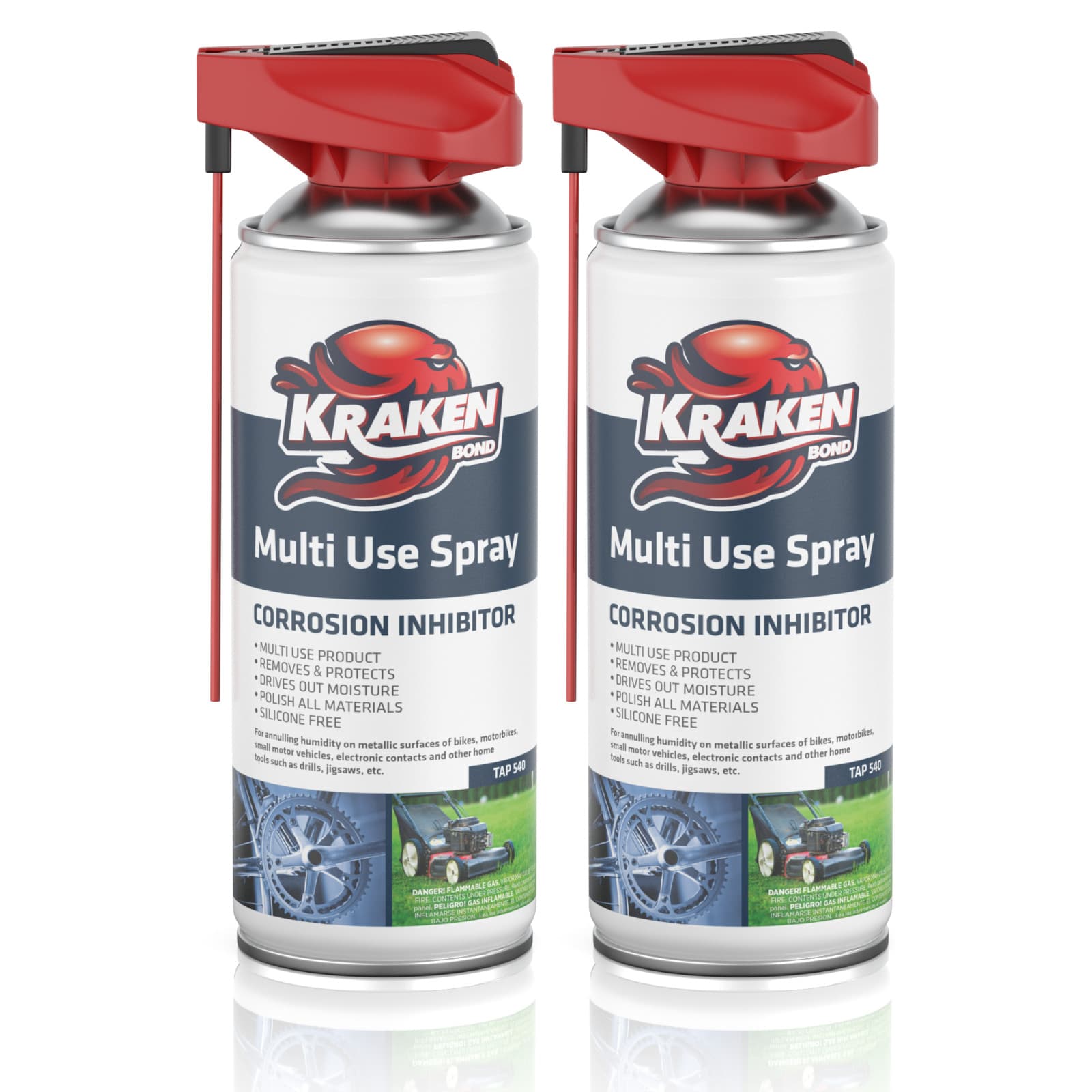 Kraken Bond Multi Use Spray, Corrosion Inhibitor 500 ml. 2 Pack