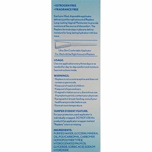 Replens Long-Lasting Vaginal Moisturizer Disposable Applicators 8 Ct Pack of 3 3