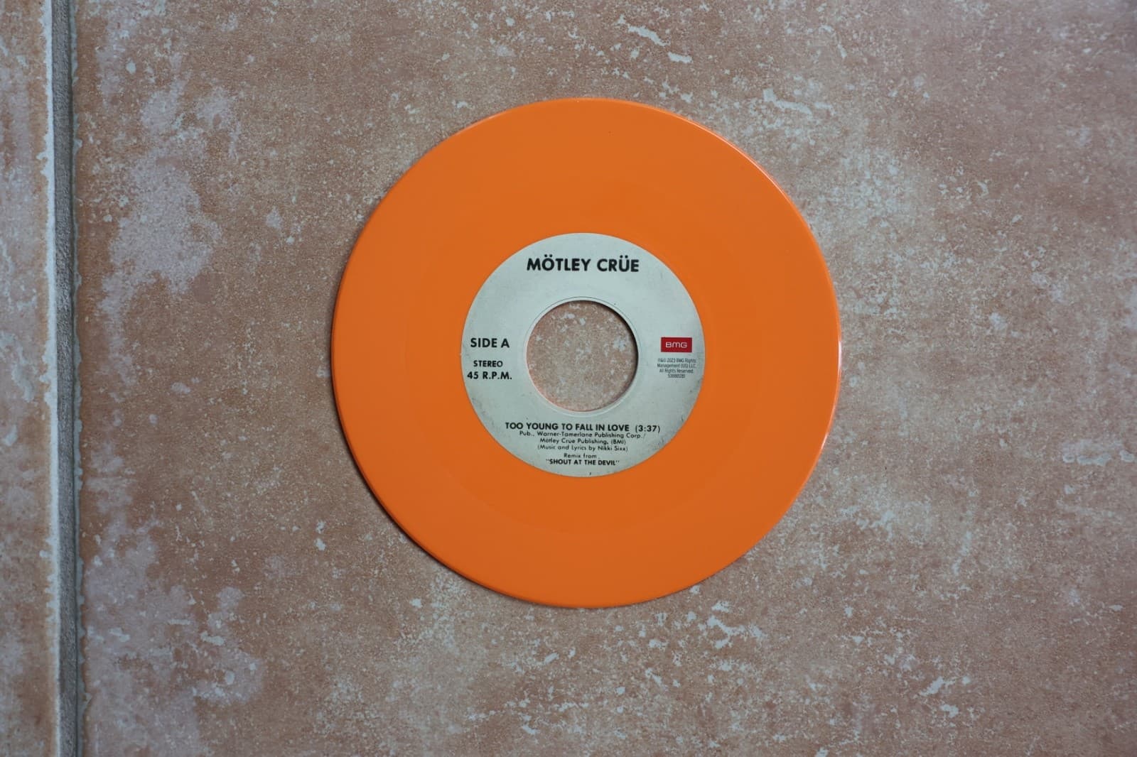 Nikki Sixx Signed Motley Crue Too Young To Fall In Love 45 Record Vinyl Shout 3